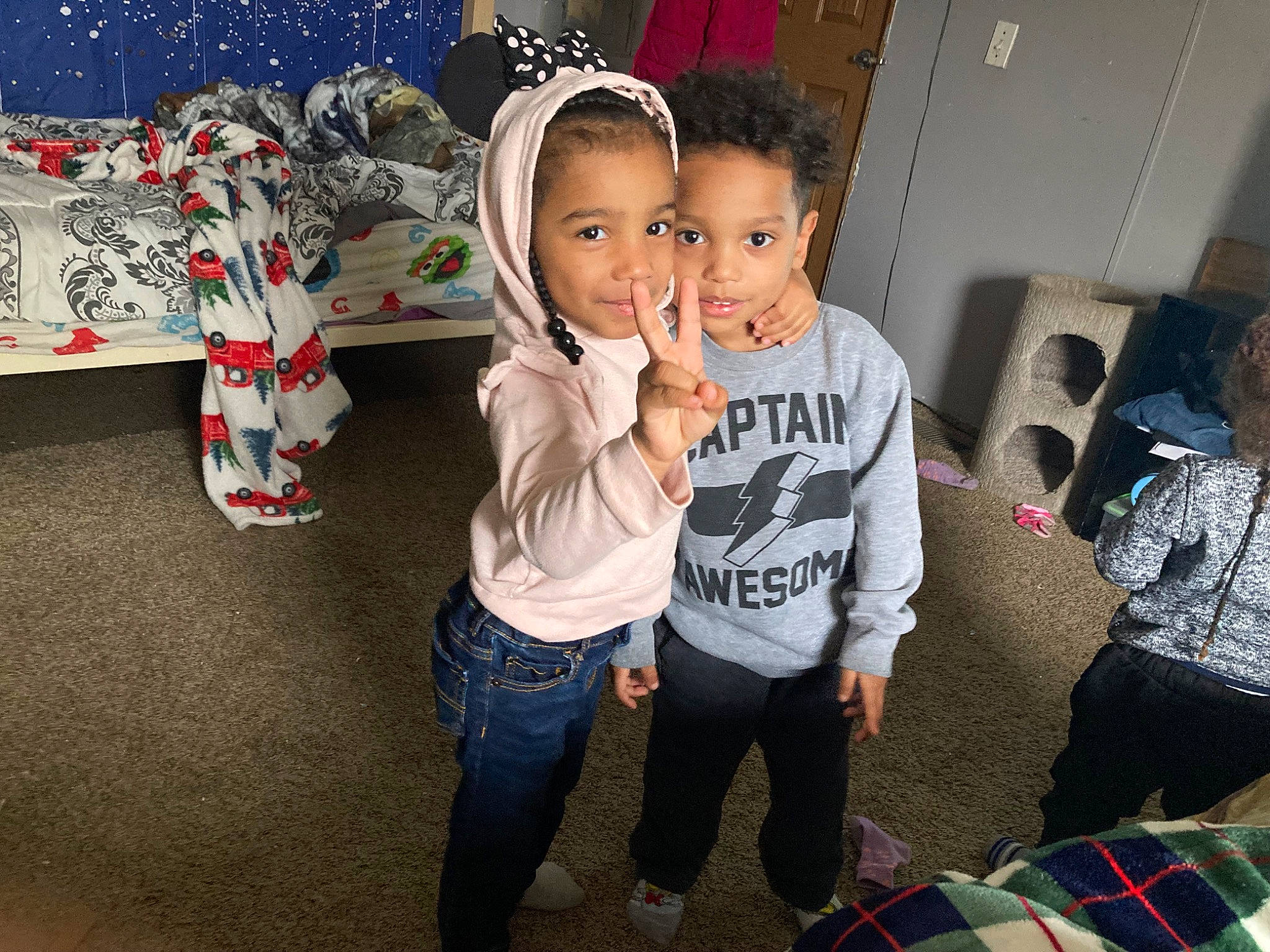 Armoni joined the competition — help win amazing prizes! carmine, child, christmas_eve, couch, event, fun, happy, holiday, leisure, party, pattern, person, plaid, red, room, sitting, sleeve, smile, t_shirt, tartan