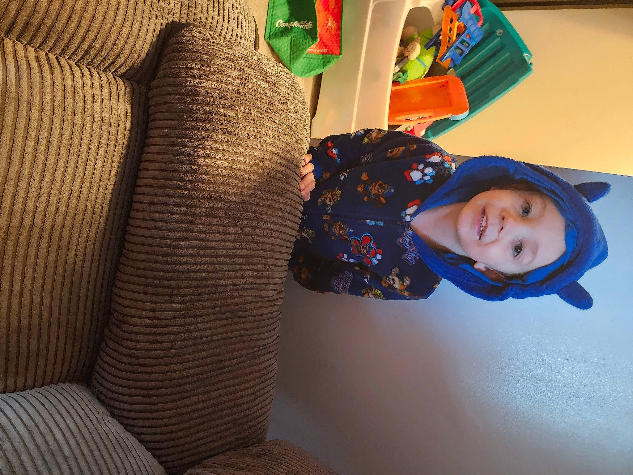 Seth Jacob Poole joined the competition — help win amazing prizes! car_seat, car_seat_cover, child, comfort, couch, electric_blue, flooring, fun, happy, headwear, human_leg, leisure, linens, person, room, sitting, smile, textile, tints_and_shades, toddler