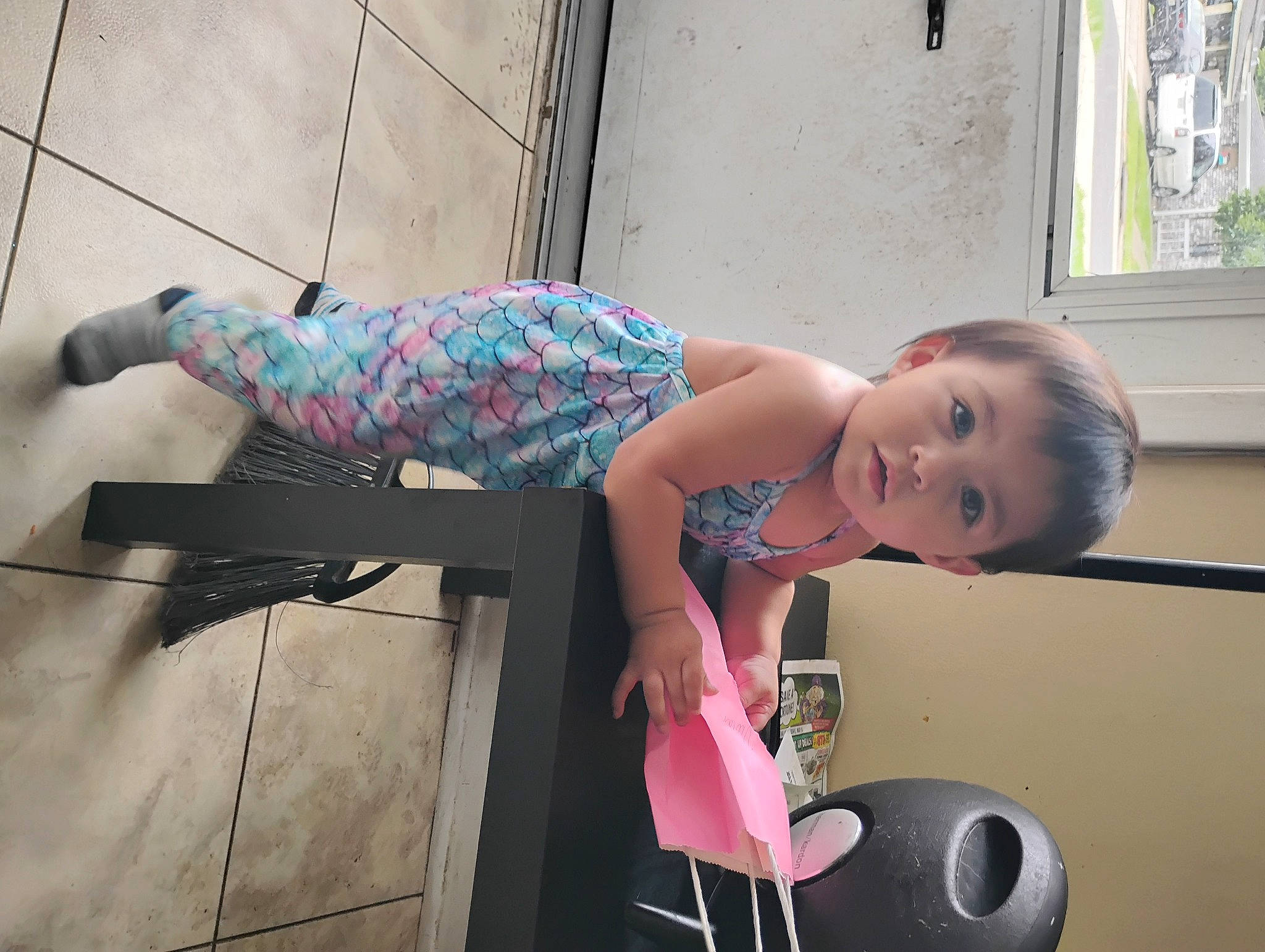 Deborah joined the competition — help win amazing prizes! baby, baby_toddler_clothing, dress, elbow, flooring, fun, human_leg, joint, knee, magenta, pattern, person, pink, sandal, sitting, smile, thigh, toddler, trunk, waist
