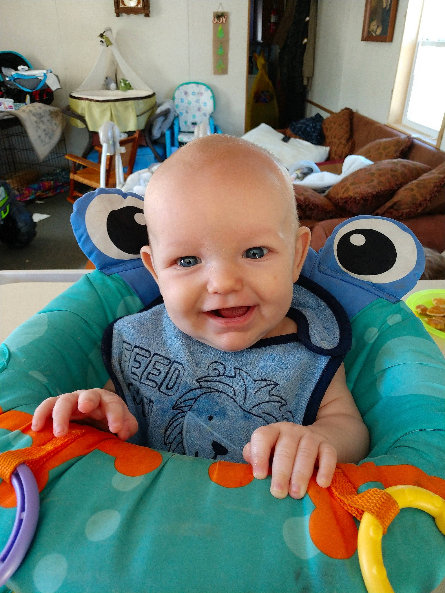 Brock joined the competition — help win amazing prizes! baby, baby_playing_with_toys, baby_products, baby_toys, cheek, child, eye, face, finger, hand, head, joy, nose, person, play, plush, product, room, skin, stuffed_toy