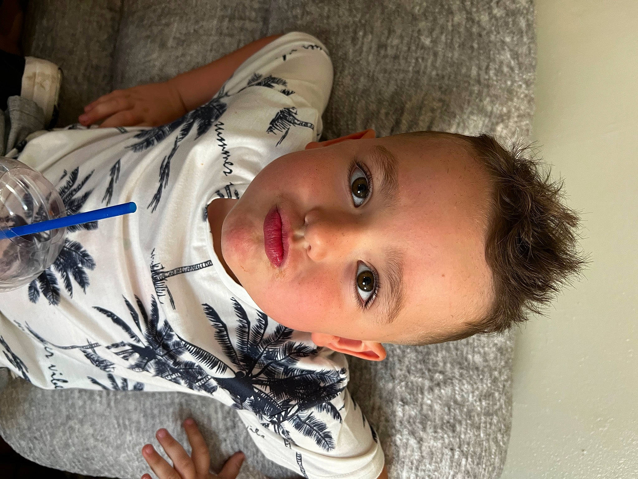 Corbin joined the competition — help win amazing prizes! cheek, chest, child, ear, elbow, eye, eyelash, flesh, fun, hat, iris, jaw, lip, nail, nose, pattern, person, skin, throat, toddler