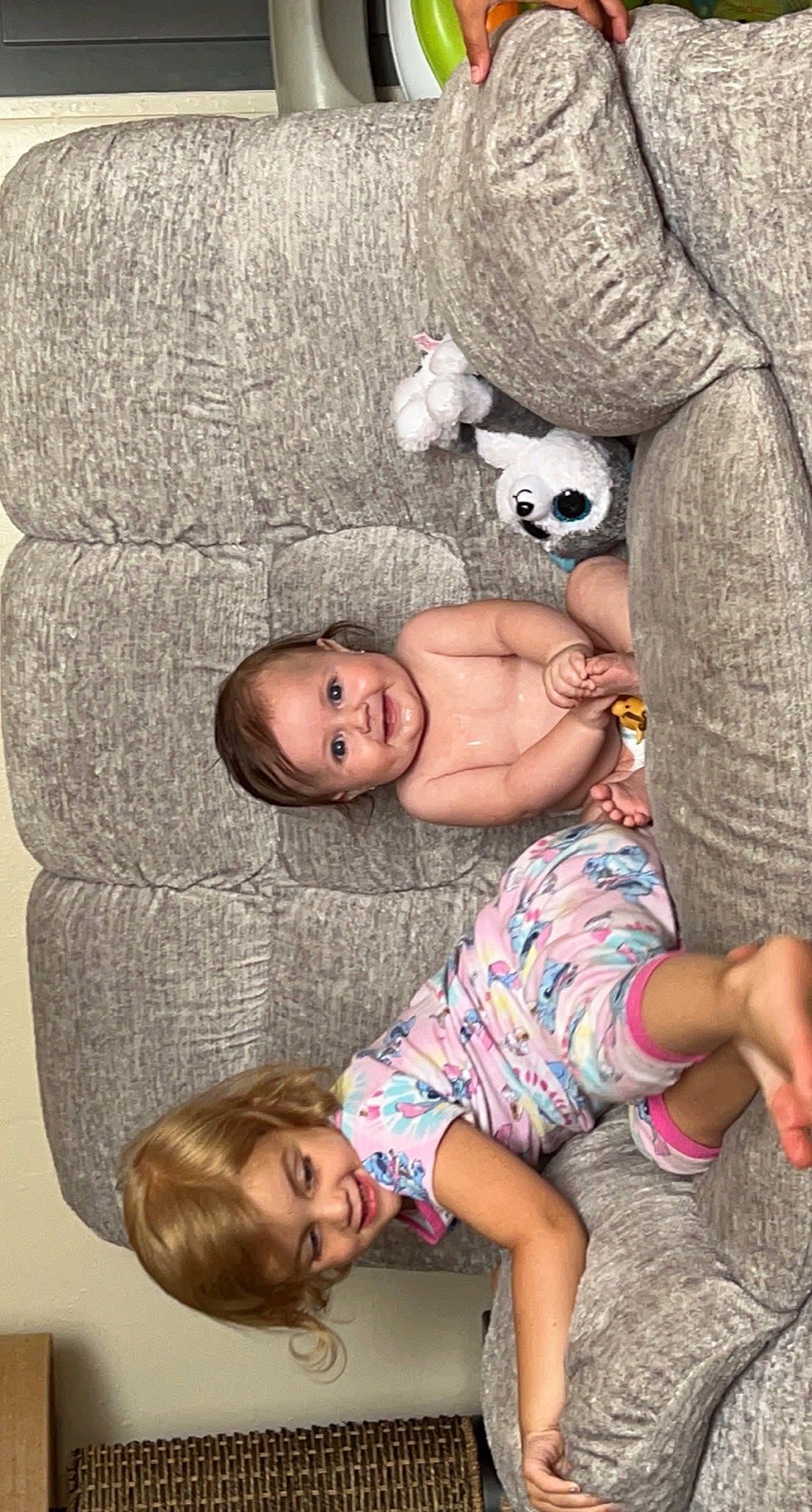 Rylee is registered to the contest to win money with this photo: baby, baby_toddler_clothing, child, comfort, design, facial_expression, fun, happy, joy, leisure, linens, mammal, people, person, shorts, skin, t_shirt, teddy_bear, textile, toddler