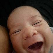 Angel is registered to the contest to win money with this photo: baby, face, smile, laughing, closeup, infant, joy, expression, skin, person, child, happy, mouth, nose, cheek, eyelid, emotion, portrait, cute, head