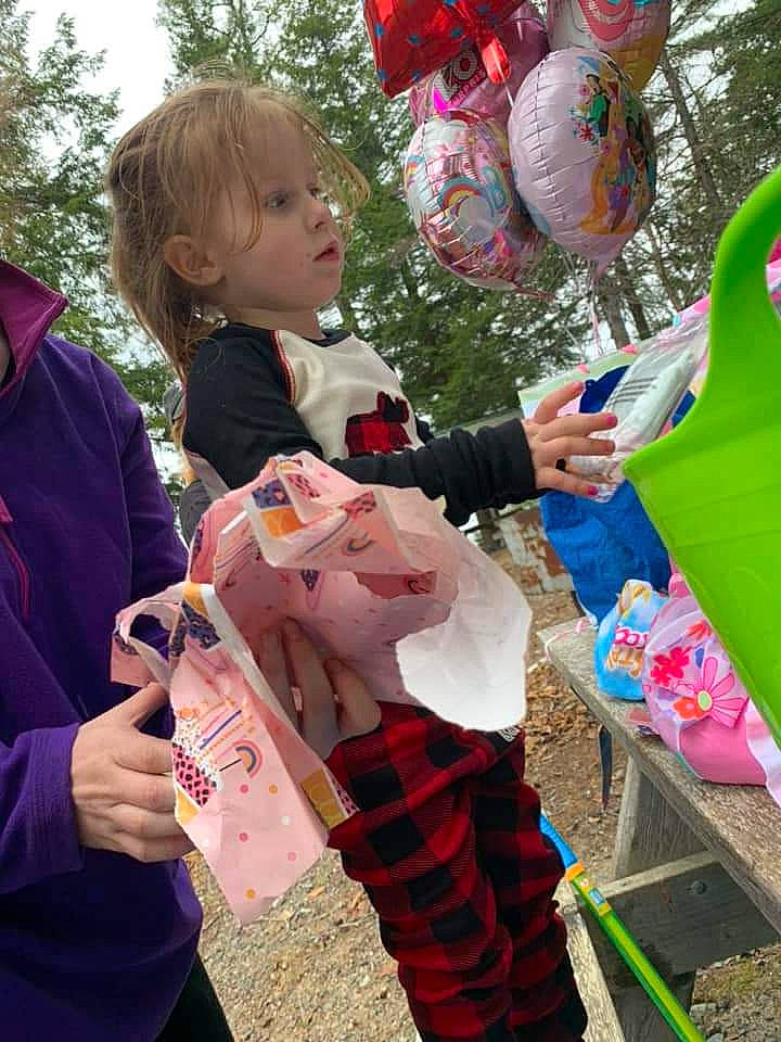 Brooklyn is registered to the contest to win money with this photo: child, event, fun, grass, green, happy, holiday, leisure, outerwear, pattern, people_in_nature, person, pink, play, recreation, spring, t_shirt, toddler, toy, tree