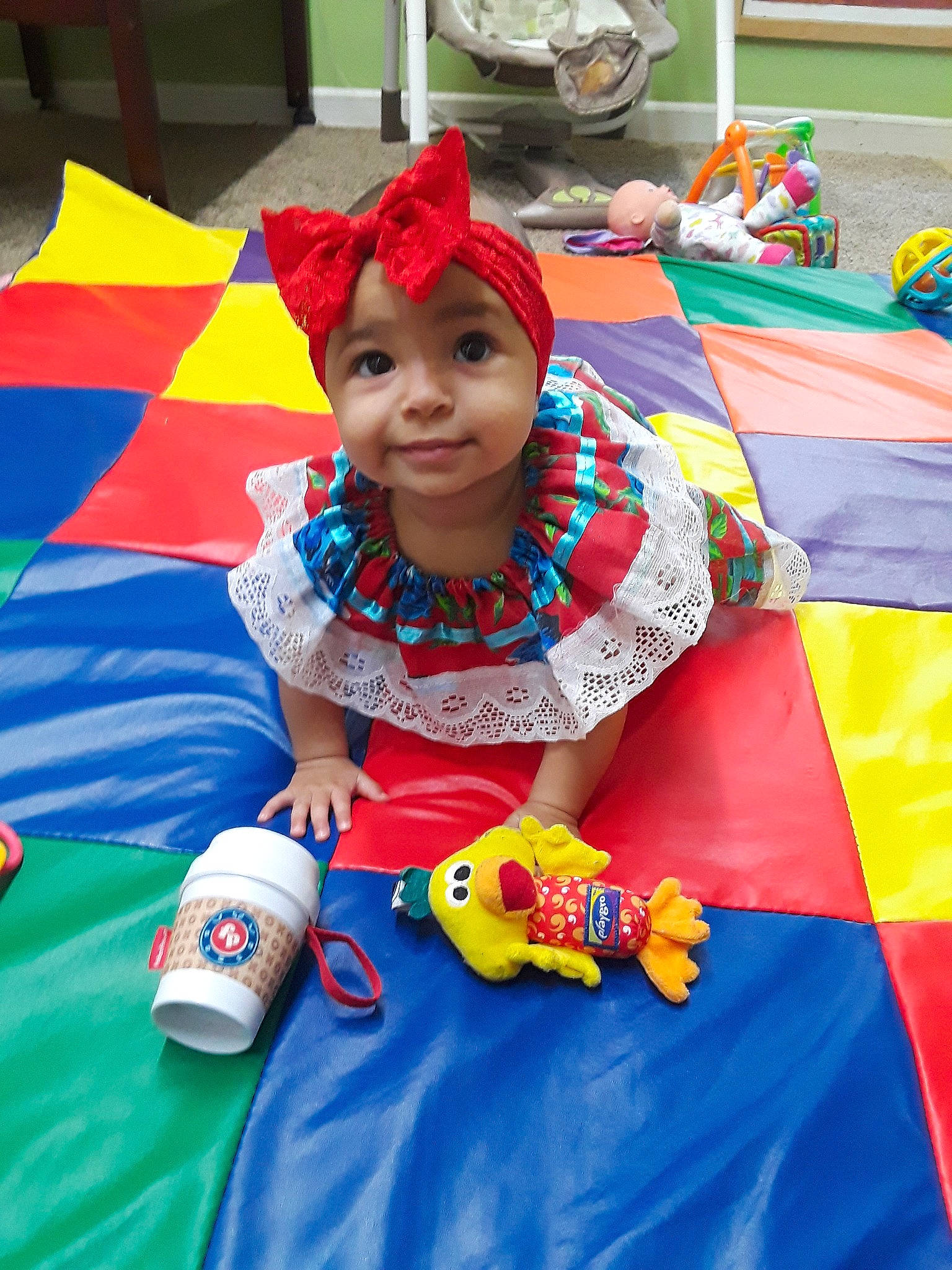 Alena is registered to the contest to win money with this photo: child, fun, headwear, joy, person, play, smile, toddler, toy