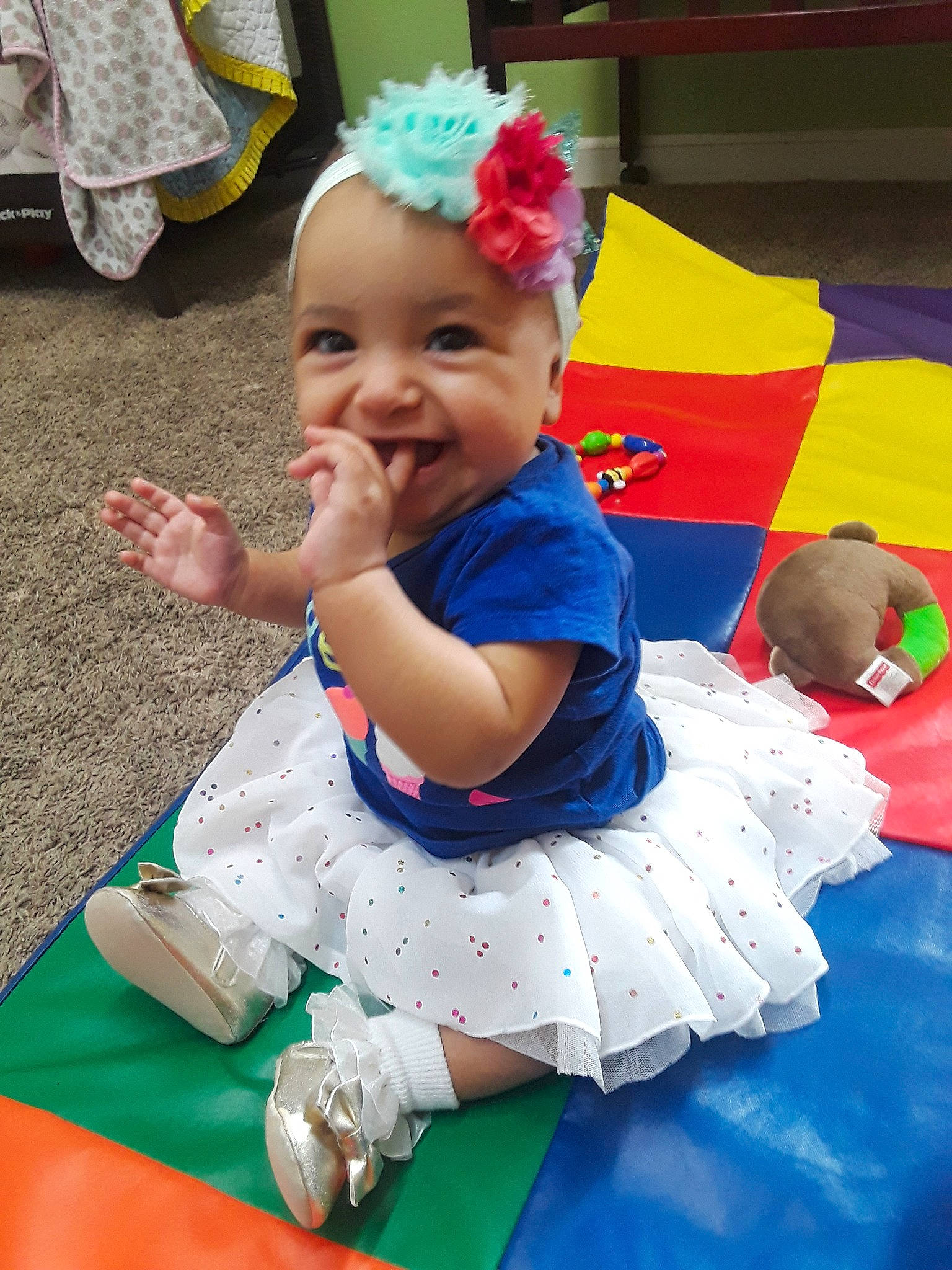 Alena joined the competition — help win amazing prizes! baby, child, costume, fun, headwear, kindergarten, leisure, person, play, playground, recreation, smile, toddler, yellow