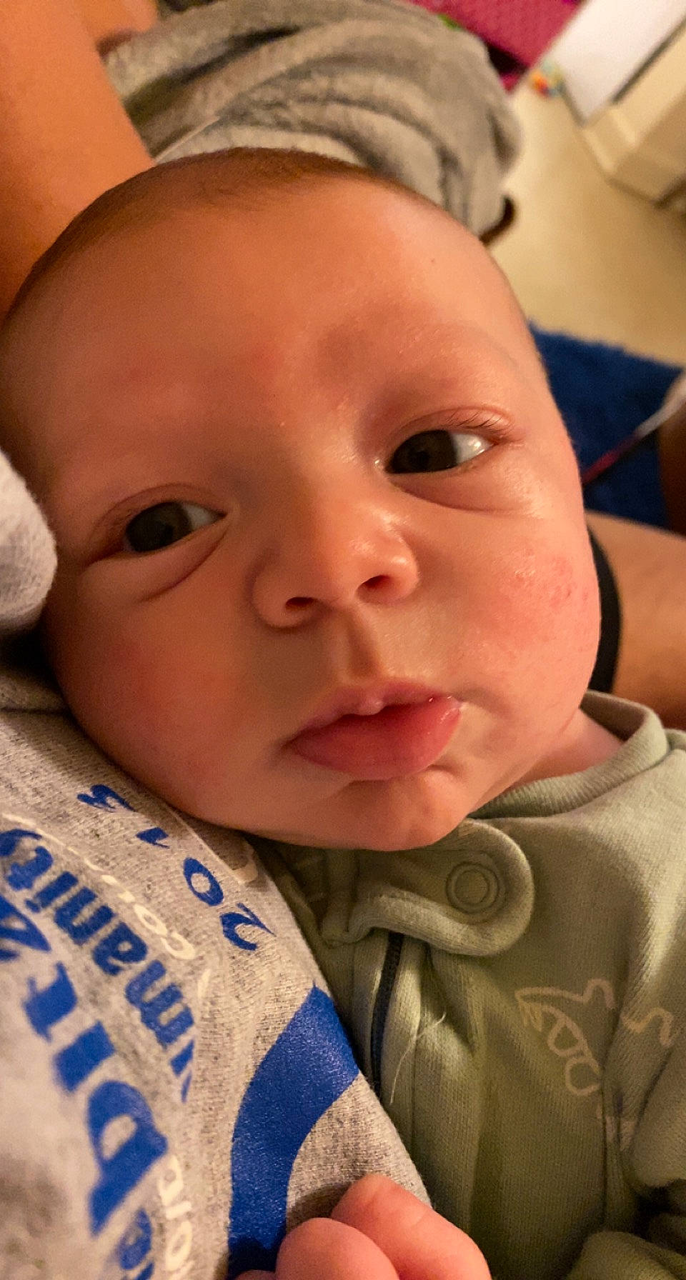 Khyson is registered to the contest to win money with this photo: baby, cheek, chin, comfort, ear, eye, eyebrow, eyelash, face, facial_expression, finger, forehead, iris, lip, mouth, nose, people, person, skin, smile