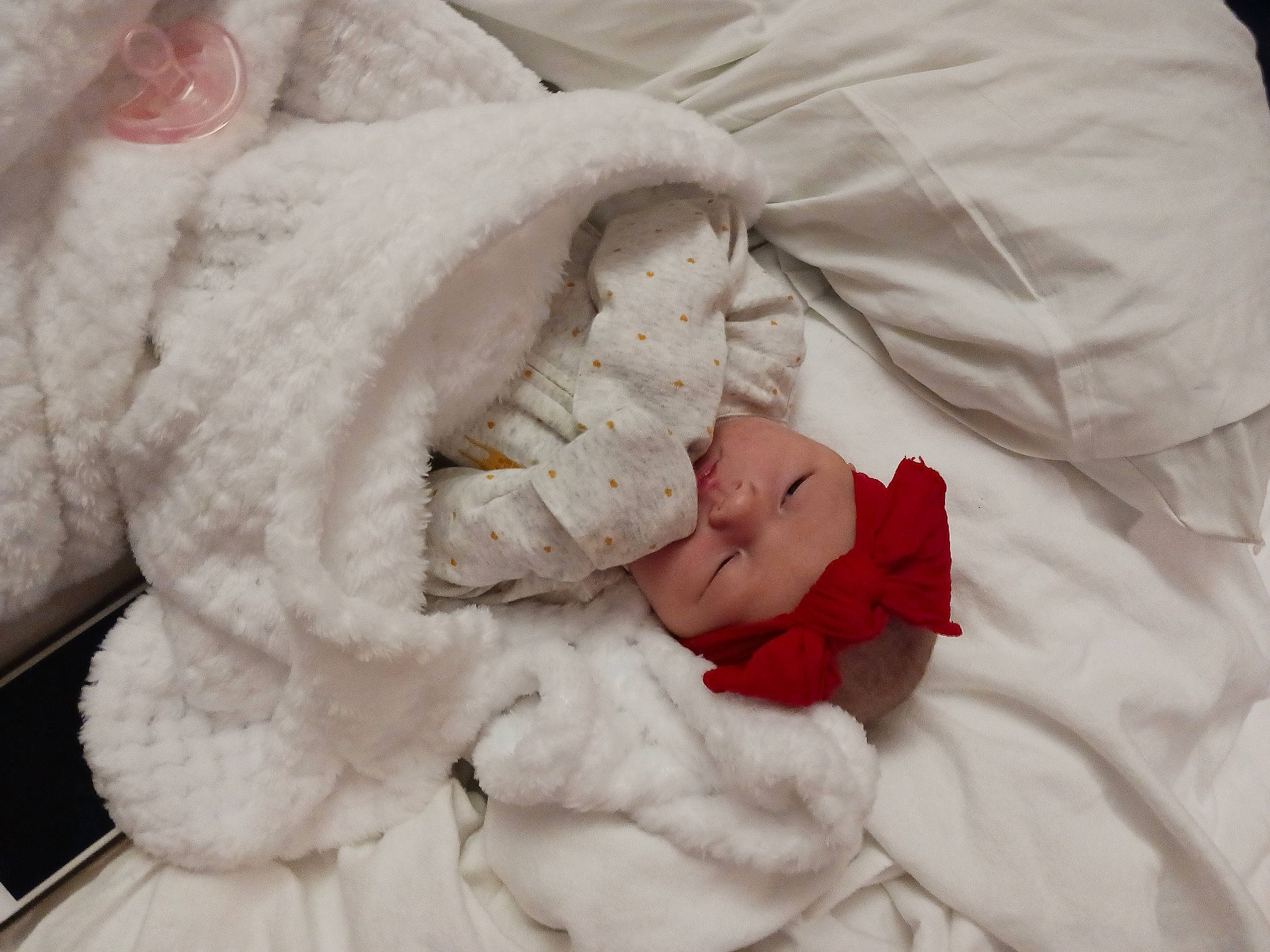 Paisley joined the competition — help win amazing prizes! baby, baby_products, baby_sleeping, baby_toddler_clothing, carmine, child, comfort, event, fur, gesture, hand, linens, nail, nose, person, skin, sleeve, textile, thumb, toddler