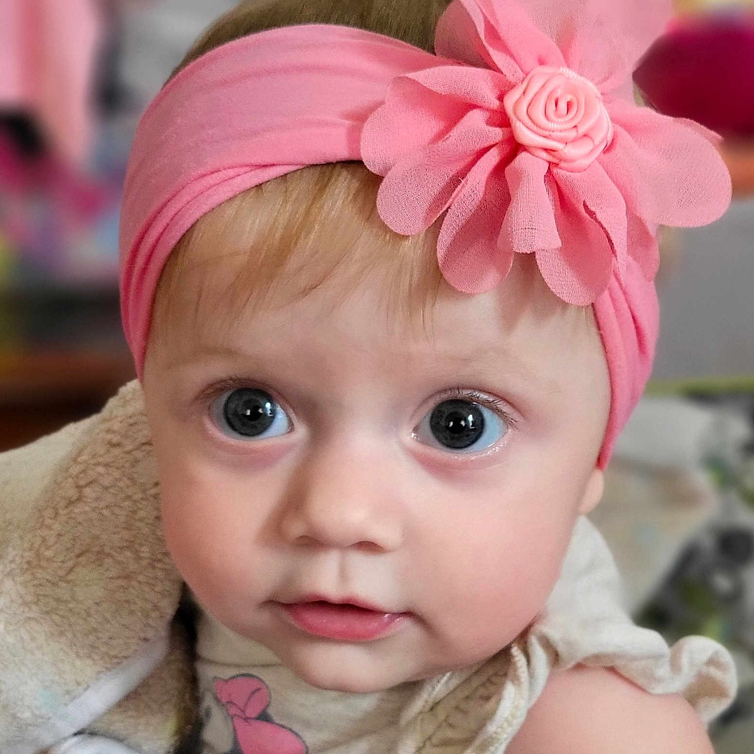 Julianna joined the competition — help win amazing prizes! accessories, baby, bandana, clothing, costume, dahlia, dress, face, flower, happy, head, headband, jewelry, newborn, person, petal, photography, plant, portrait, rose