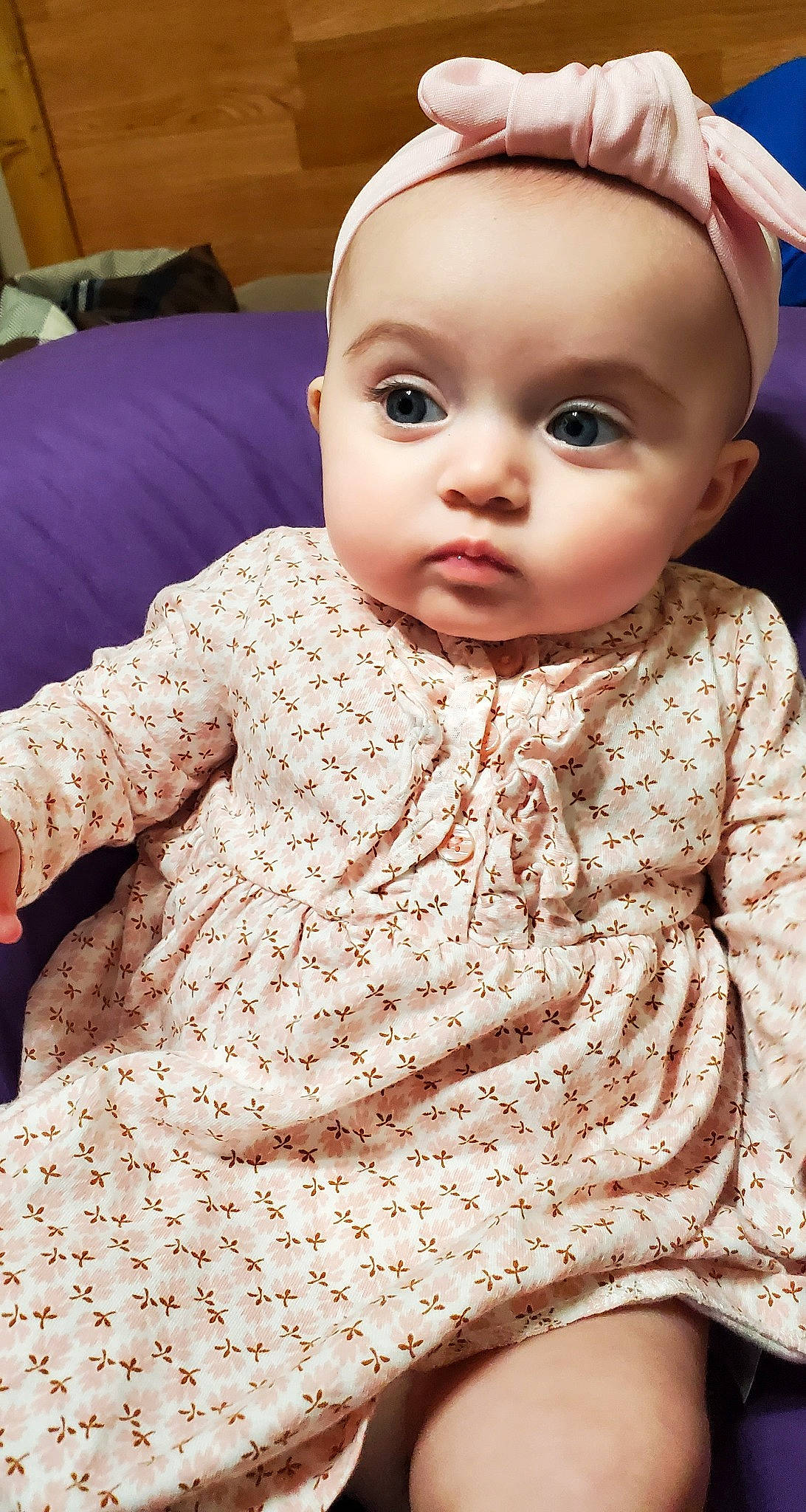 Katrina joined the competition — help win amazing prizes! baby_toddler_clothing, cheek, chin, collar, dress, eye, eyebrow, eyelash, head, headgear, iris, lip, neck, nose, organ, outerwear, person, pink, skin, sleeve