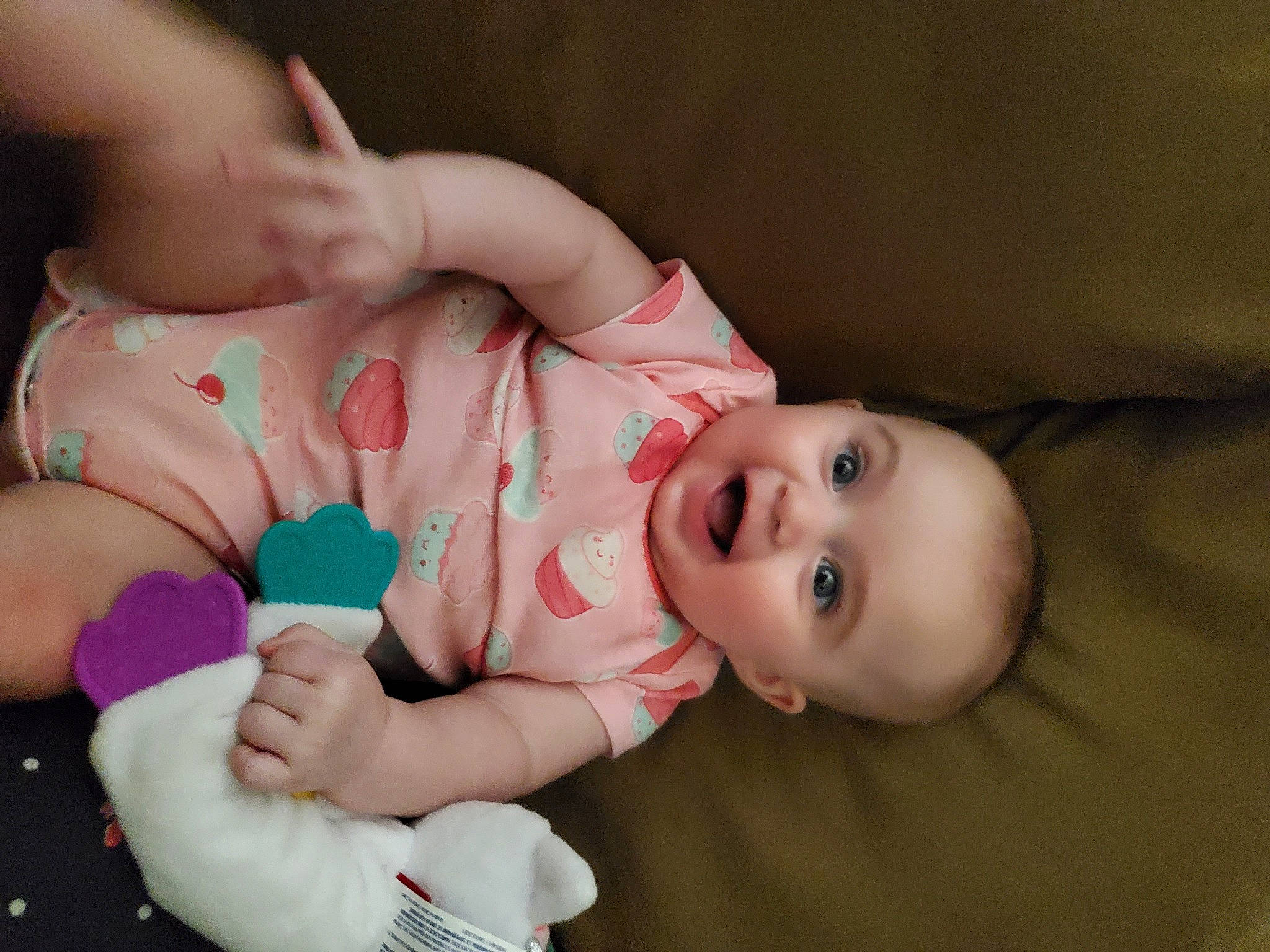 Katrina joined the competition — help win amazing prizes! baby, baby_toddler_clothing, cheek, child, comfort, finger, flash_photography, hand, happy, human_body, leg, lip, mouth, nail, person, skin, sleeve, smile, stomach, thigh