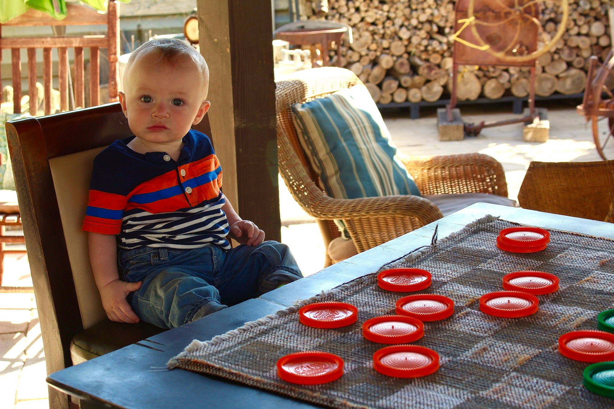 Kaleb joined the competition — help win amazing prizes! child, fruit, games, leisure, person, play, recreation, room, table, toddler