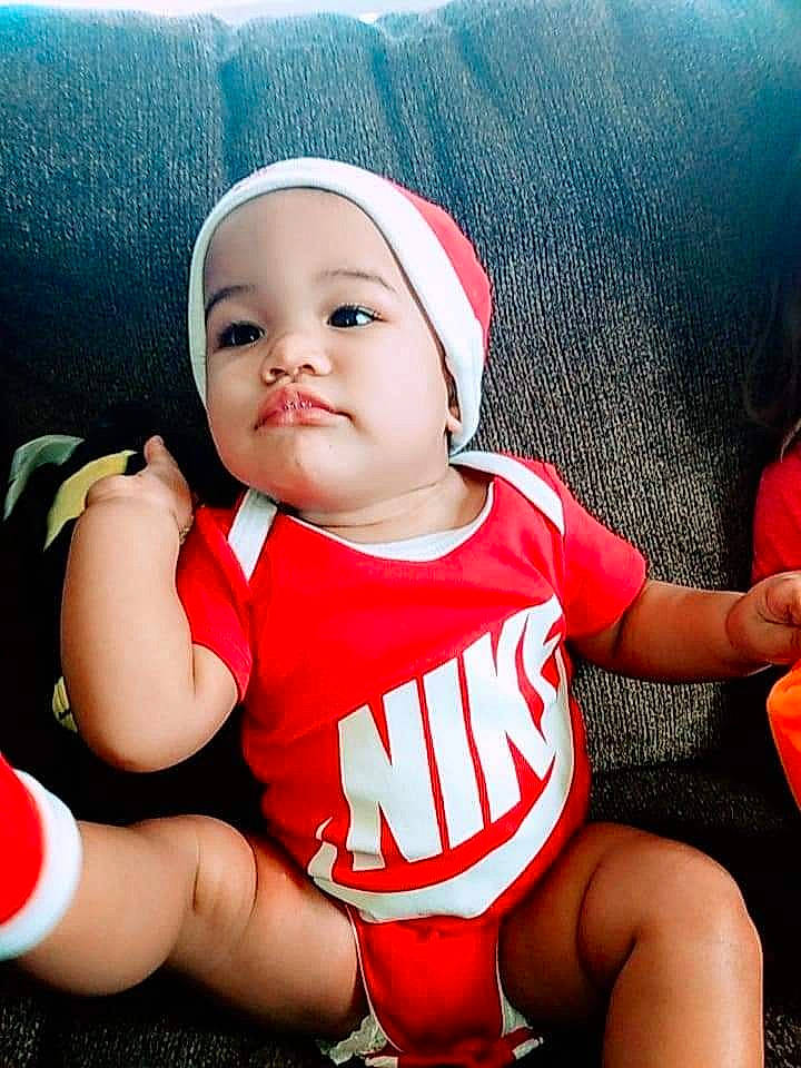 Ava joined the competition — help win amazing prizes! arm, baby, baby_toddler_clothing, cap, cool, eye, facial_expression, finger, happy, head, headwear, human, human_body, leg, mouth, neck, person, skin, sleeve, smile