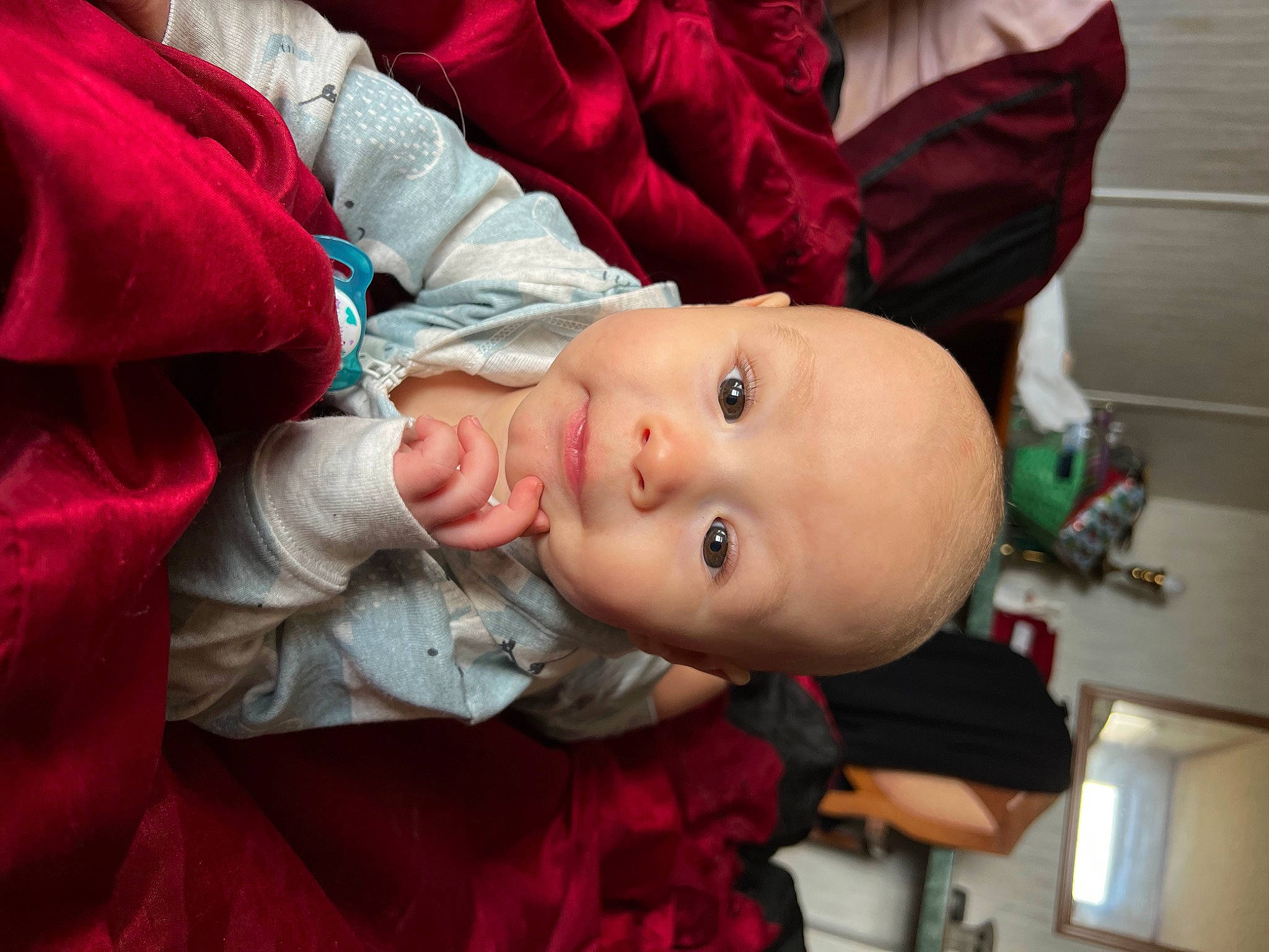 Nicholas joined the competition — help win amazing prizes! baby, baby_products, baby_toddler_clothing, cheek, child, comfort, ear, eye, eyebrow, eyelash, fun, happy, head, lip, nose, person, pink, room, sitting, smile