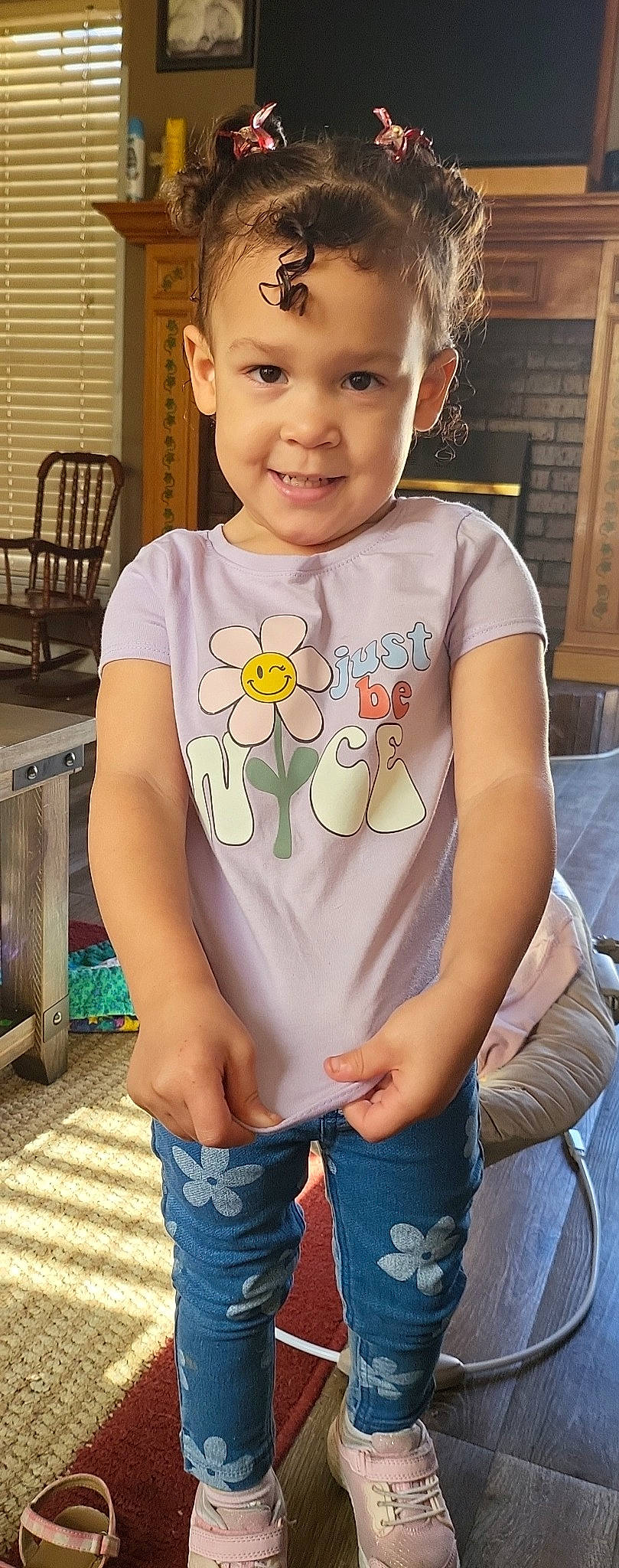 Joanna joined the competition — help win amazing prizes! baby_toddler_clothing, chest, child, clothing, cool, denim, eye, eyewear, flower, font, hair, happy, joy, neck, pattern, person, picture_frame, plant, sleeve, smile