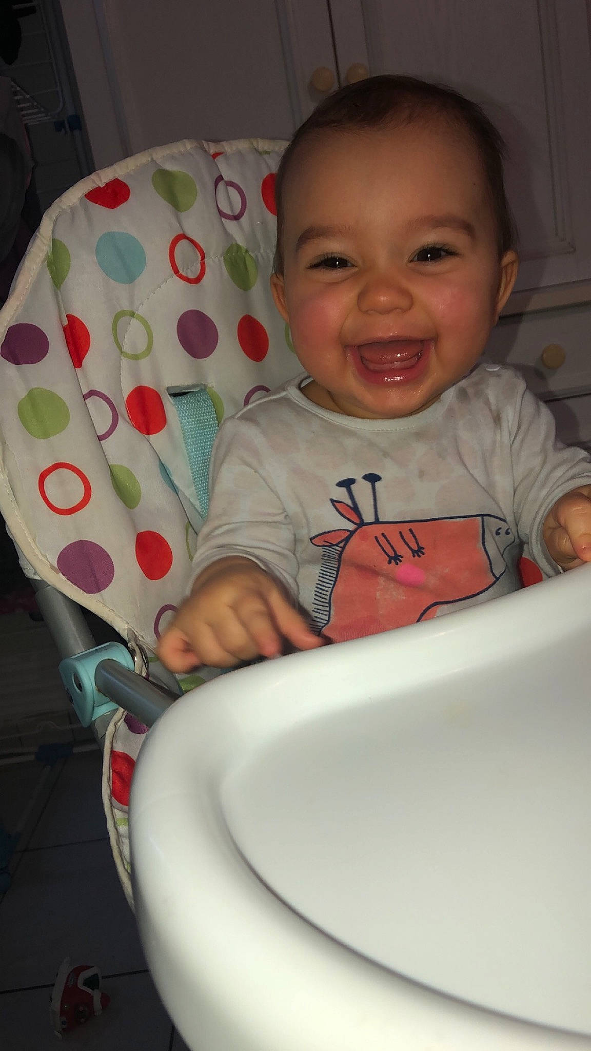 Shelsea participe au concours pour gagner de l'argent avec cette photo : baby, cheek, child, face, facial_expression, joy, nose, person, sitting, skin, smile, toddler