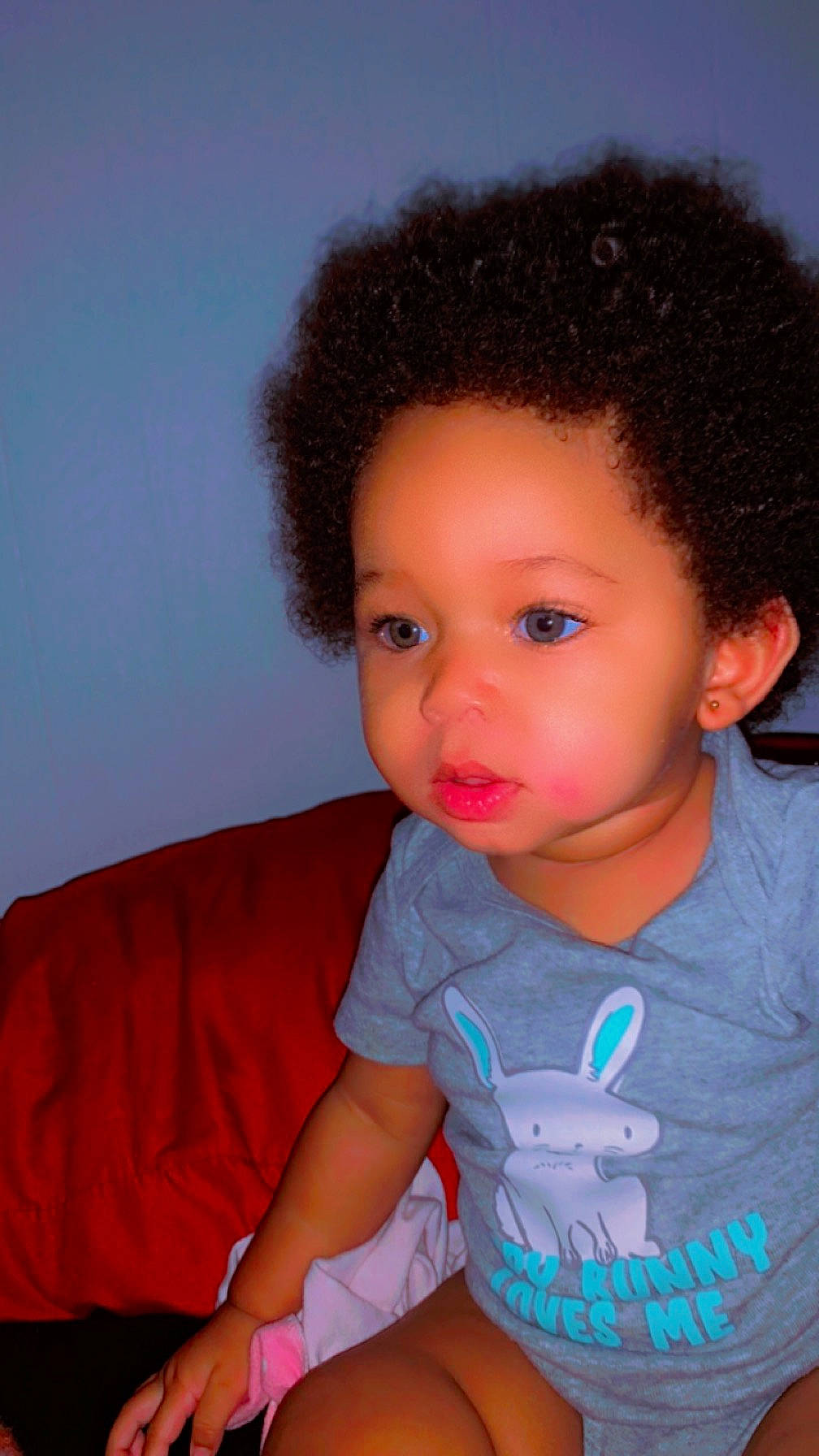 Alaia joined the competition — help win amazing prizes! afro, arm, baby_toddler_clothing, black_hair, cheek, chin, electric_blue, eyebrow, eyelash, flash_photography, forehead, happy, iris, jheri_curl, lip, neck, nose, person, skin, sleeve