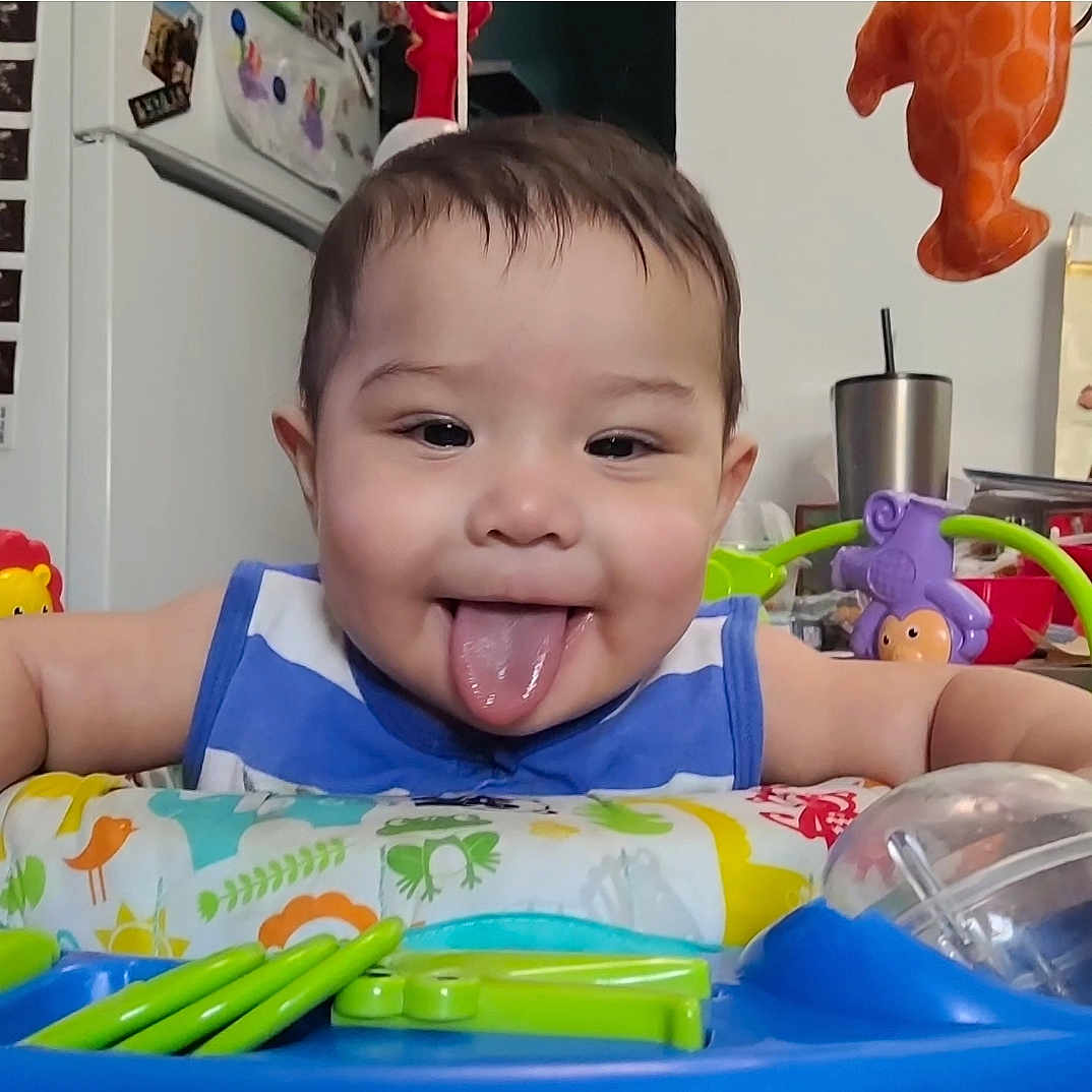 Vincent joined the competition — help win amazing prizes! baby, babylaughing, biting, eating, face, food, happy, head, person