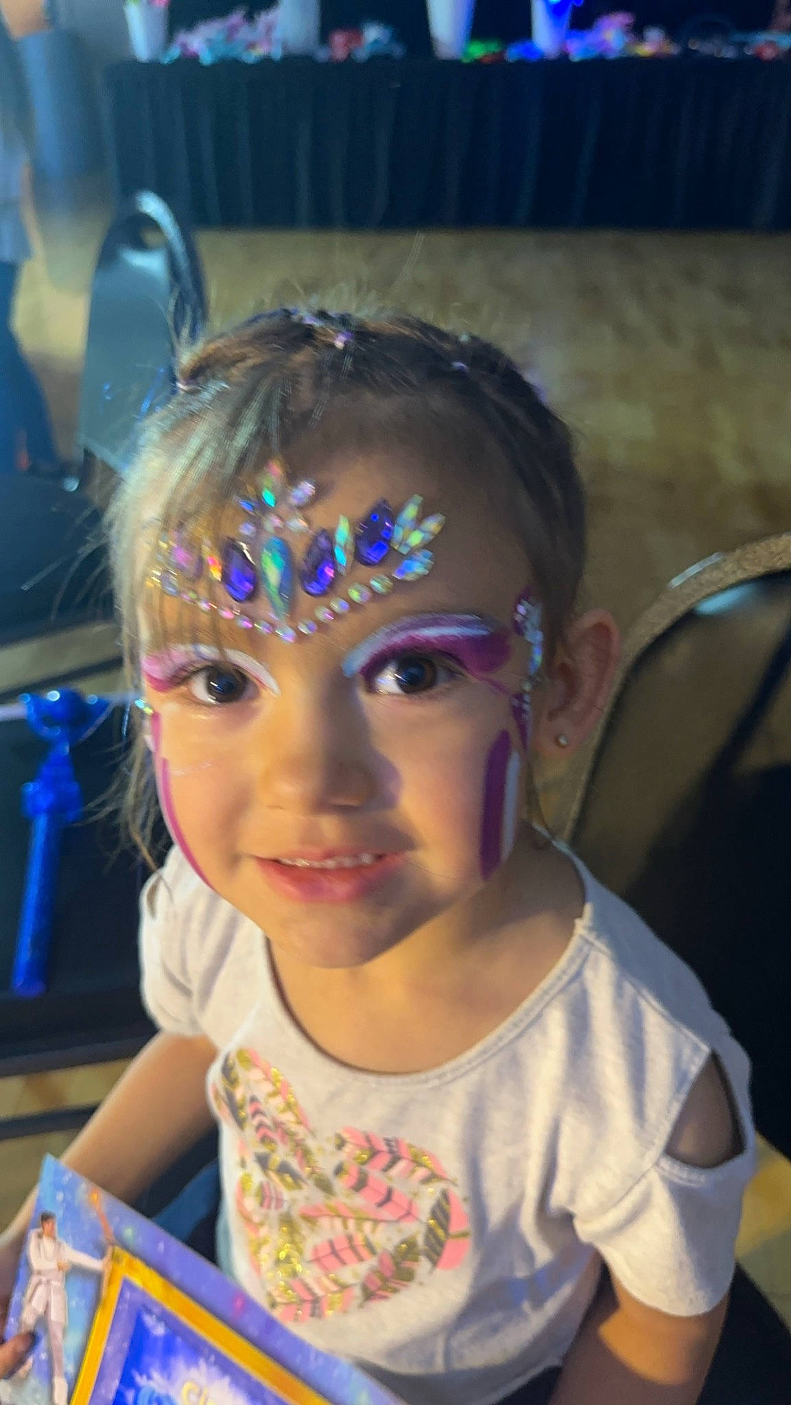 Amalea is registered to the contest to win money with this photo: beauty, child, cool, ear, electric_blue, event, eyebrow, eyelash, eyewear, fashion_accessory, fun, hair_accessory, hairstyle, happy, headpiece, iris, organ, person, personal_protective_equipment, toddler