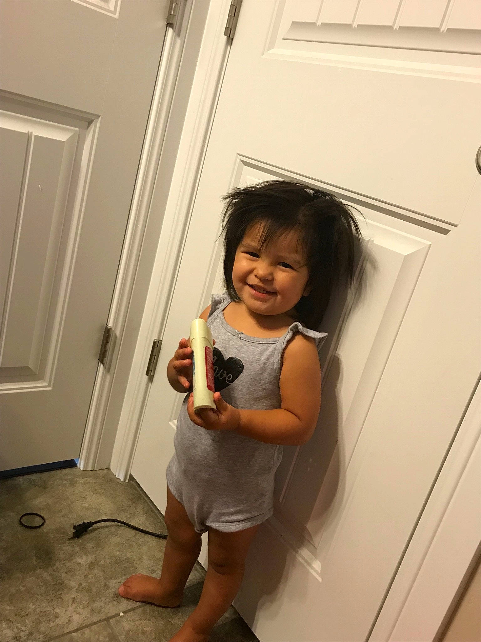 Lilo joined the competition — help win amazing prizes! child, door, door_handle, joy, person, room, shoulder, smile, toddler, tooth