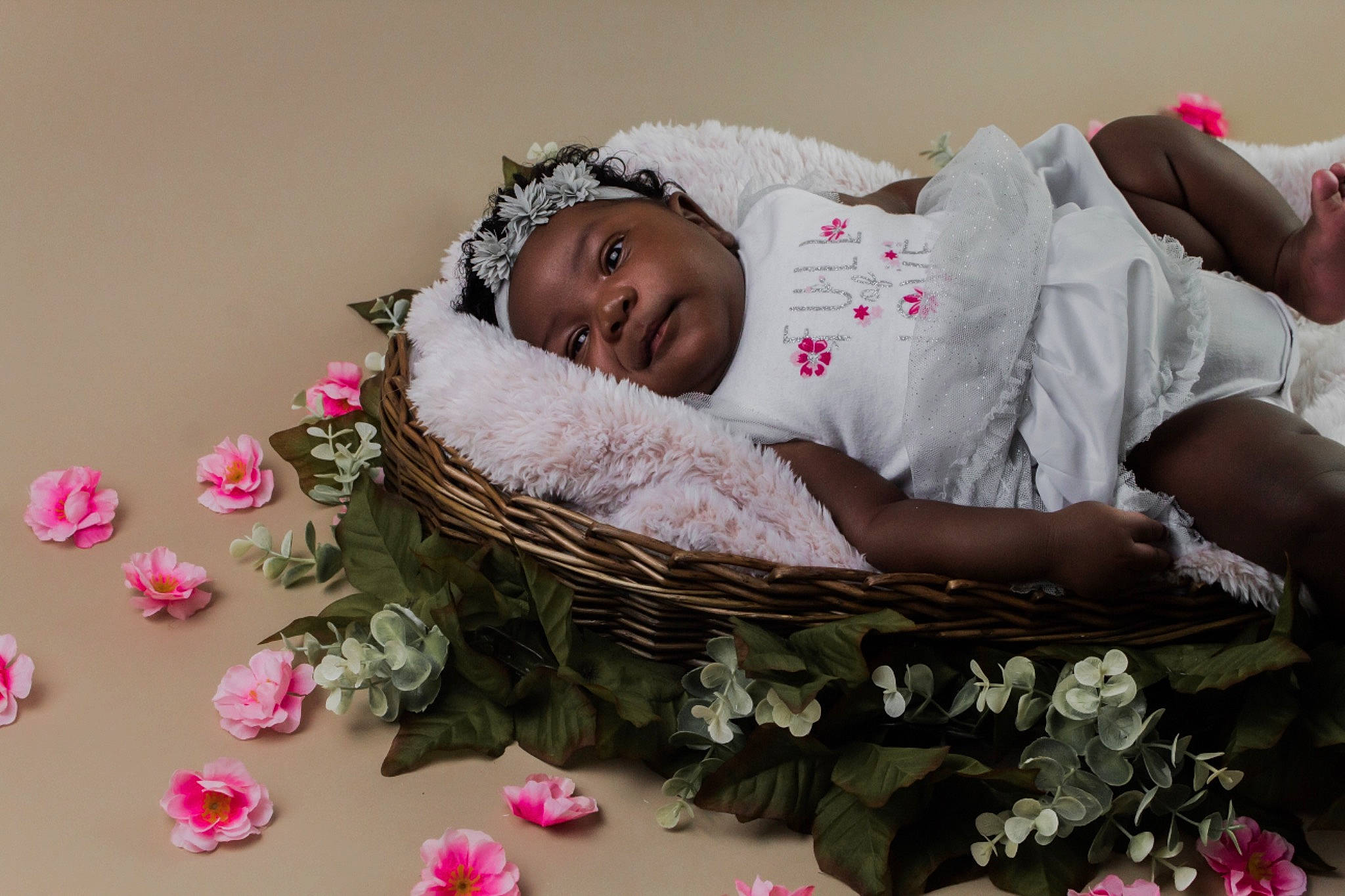 Ravayah joined the competition — help win amazing prizes! baby, bedtime, child, flower, headwear, nap, person, pink, plant, sleep, toddler