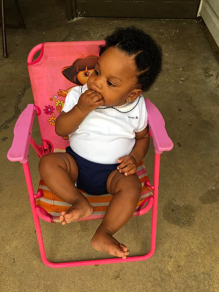 Ma'Haylei Carter joined the competition — help win amazing prizes! baby, child, leg, person, pink, play, product, sitting, skin, toddler