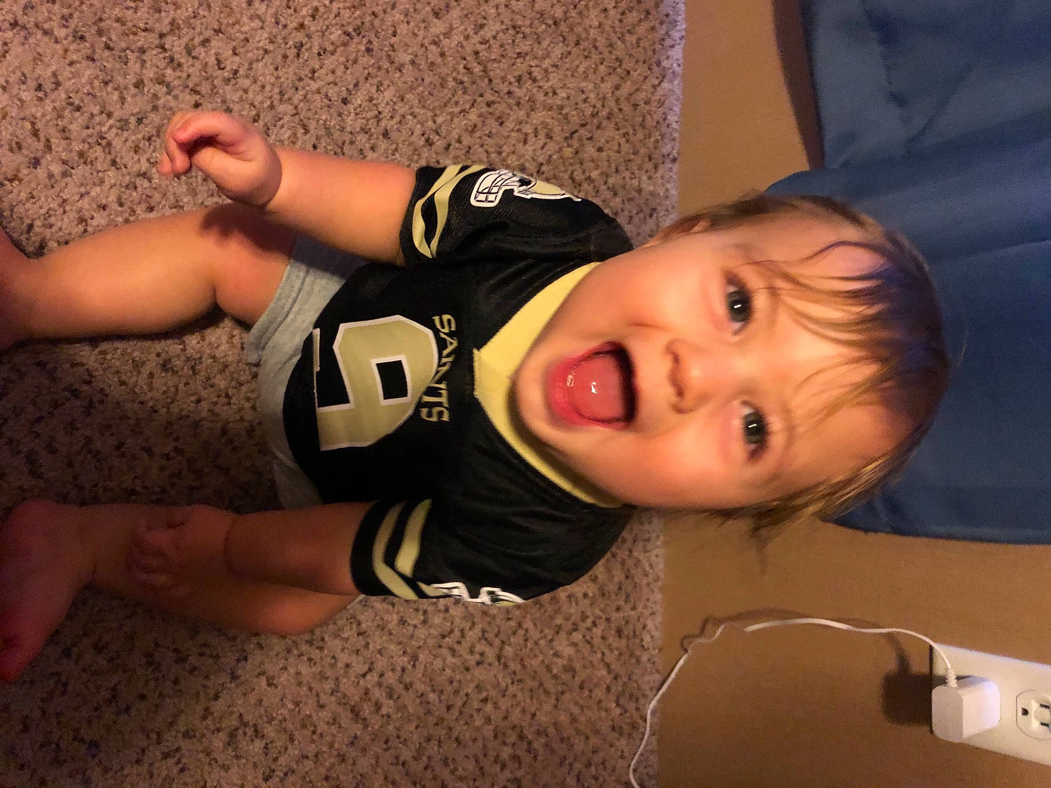 Kaius joined the competition — help win amazing prizes! baby_toddler_clothing, cheek, elbow, eye, face, finger, flash_photography, gesture, happy, head, leg, lip, mouth, neck, nose, person, skin, sleeve, smile, thumb