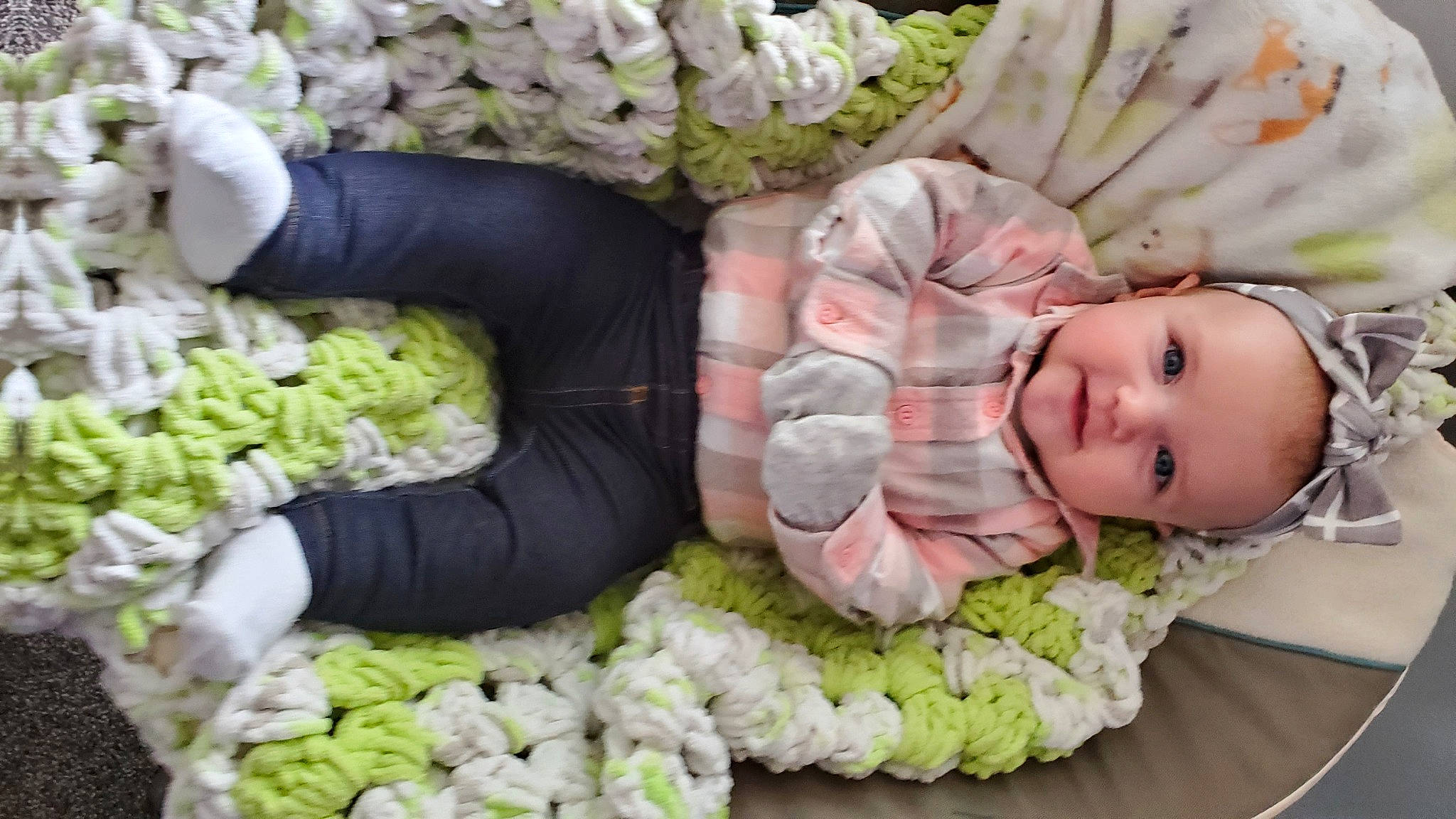 Remington is registered to the contest to win money with this photo: baby, child, headgear, person, plant, product, textile, toddler, wool