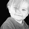 Léo participe au concours pour gagner de l'argent avec cette photo : baby, black_and_white, casual, child, childhood, clothing, cute, expression, face, hair, happy, head, indoors, looking, person, portrait, smile, sweatshirt, toddler, young