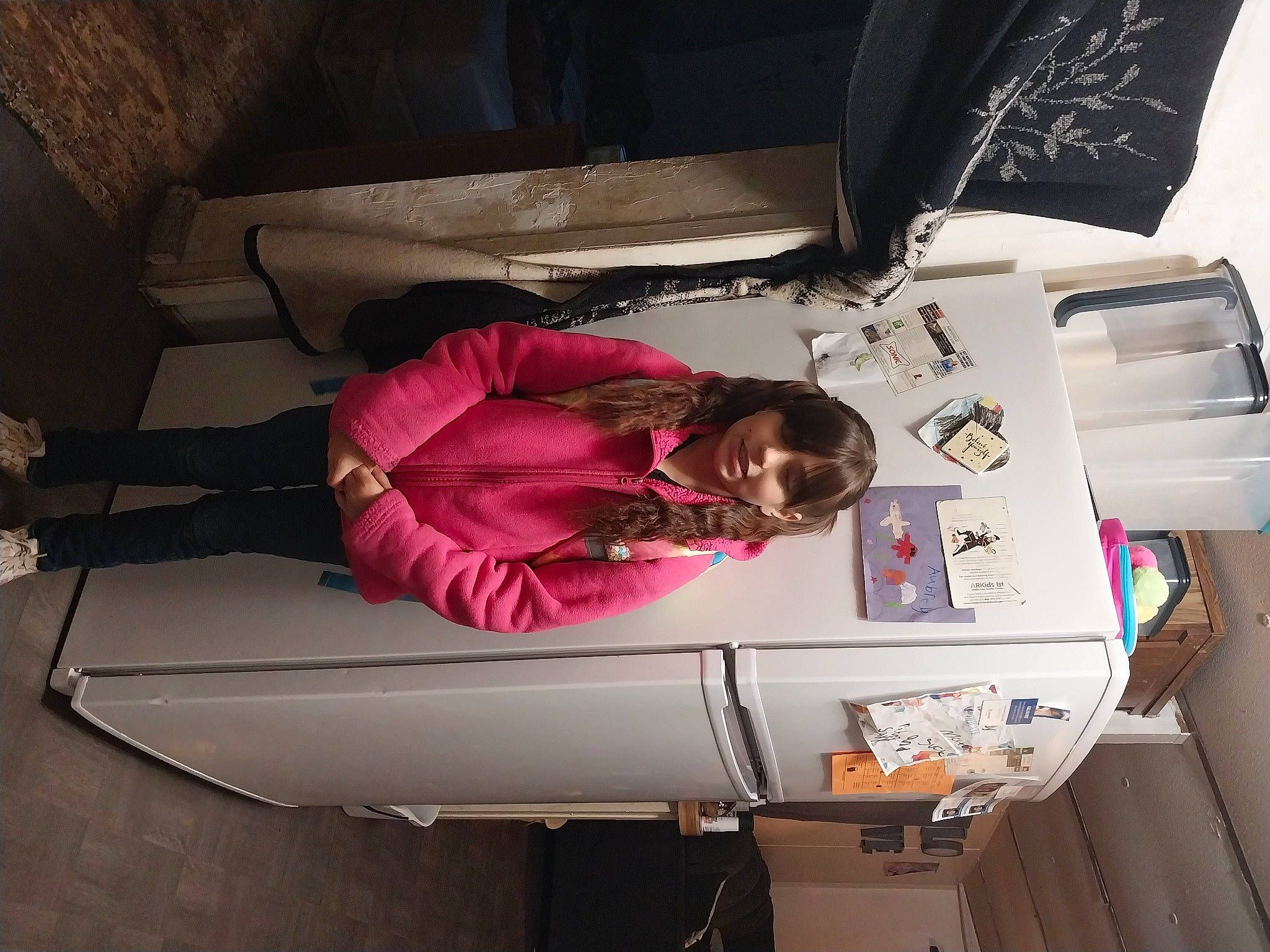 Aubrey Thompson joined the competition — help win amazing prizes! automotive_design, comfort, flooring, fun, jacket, joy, machine, magenta, person, room, space, wood