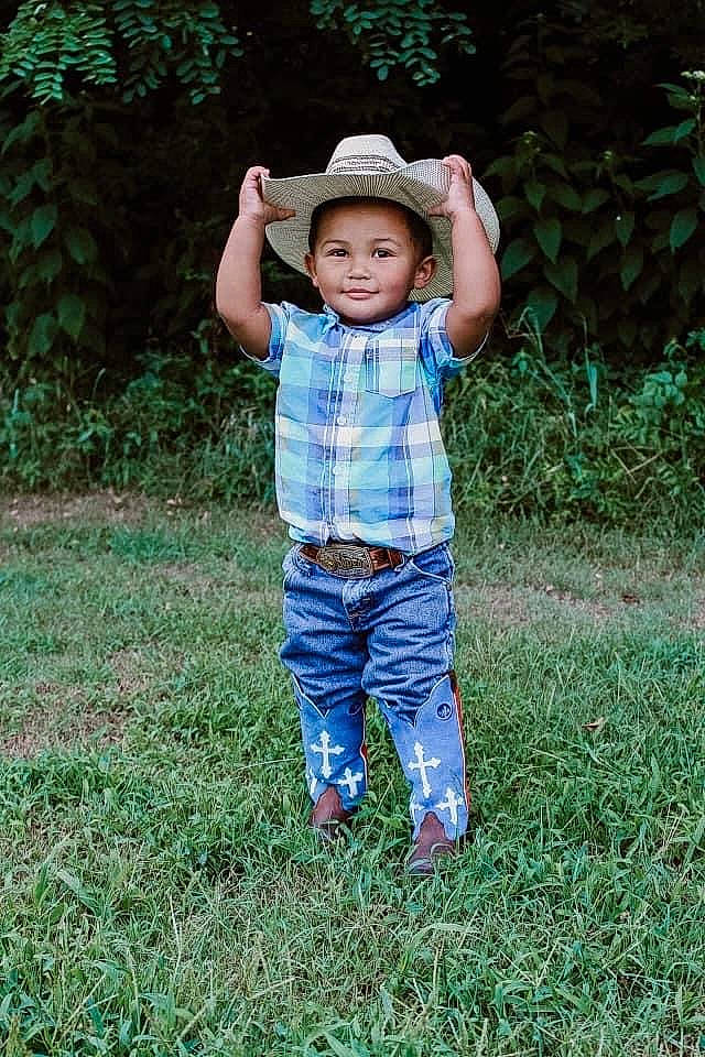 Jase joined the competition — help win amazing prizes! child, grass, hat, headgear, joy, lawn, person, plant, smile, toddler