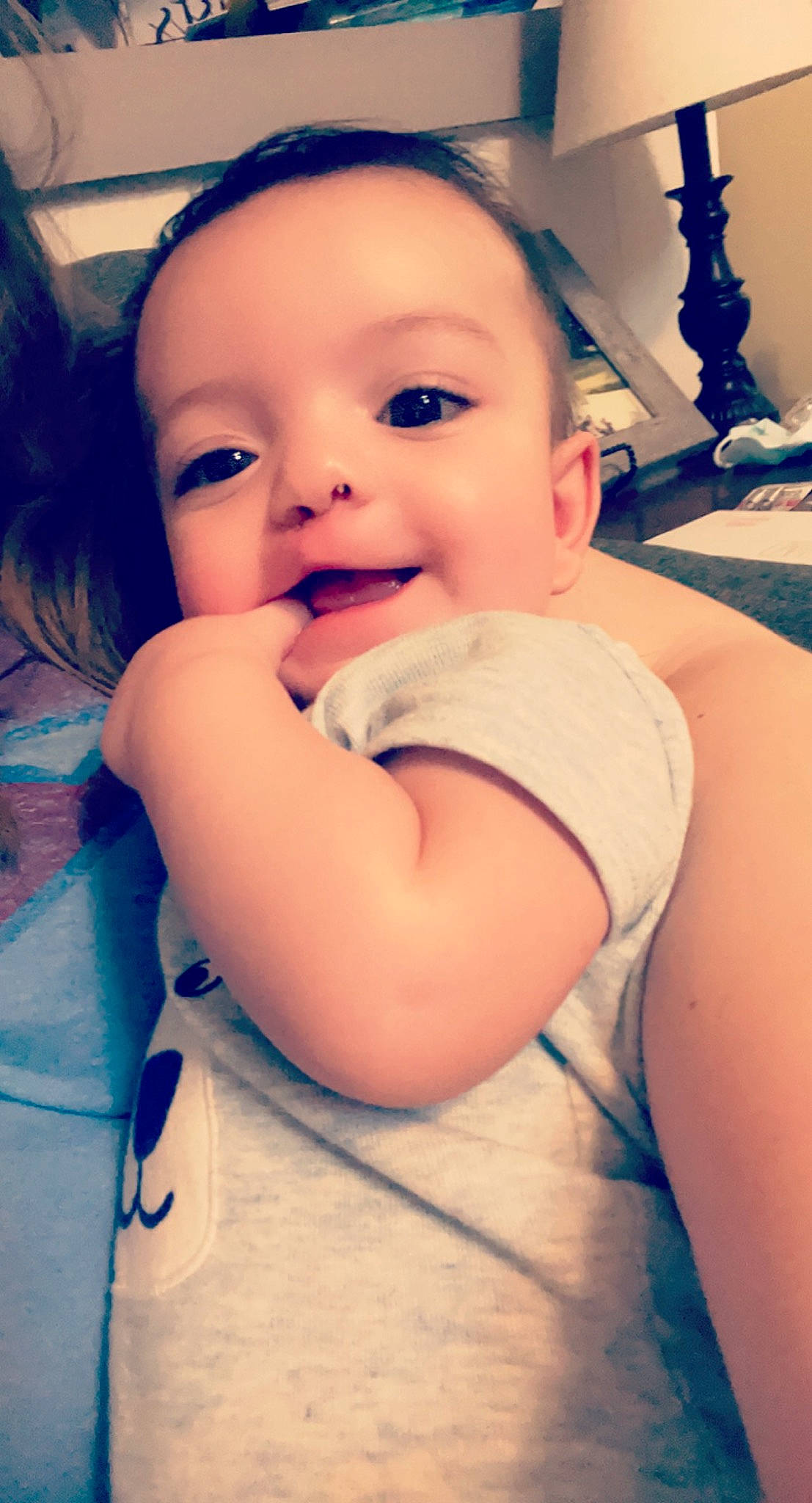 Gideon joined the competition — help win amazing prizes! baby, baby_toddler_clothing, cheek, chin, comfort, cool, elbow, eye, eyebrow, eyelash, flash_photography, gesture, happy, lip, mouth, nose, person, shoulder, skin, smile