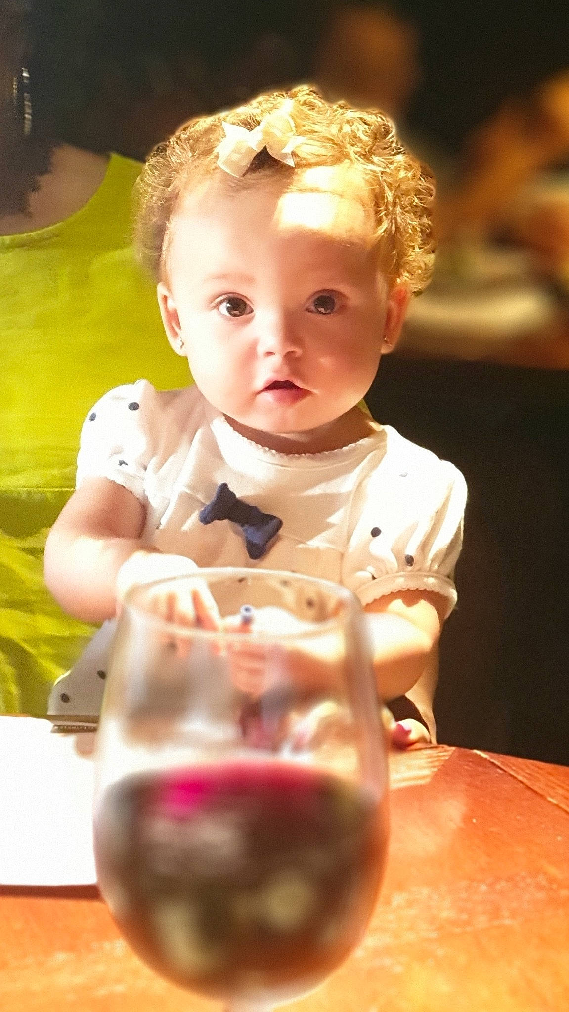 Zoelle is registered to the contest to win money with this photo: child, glass, person, play, smile, toddler