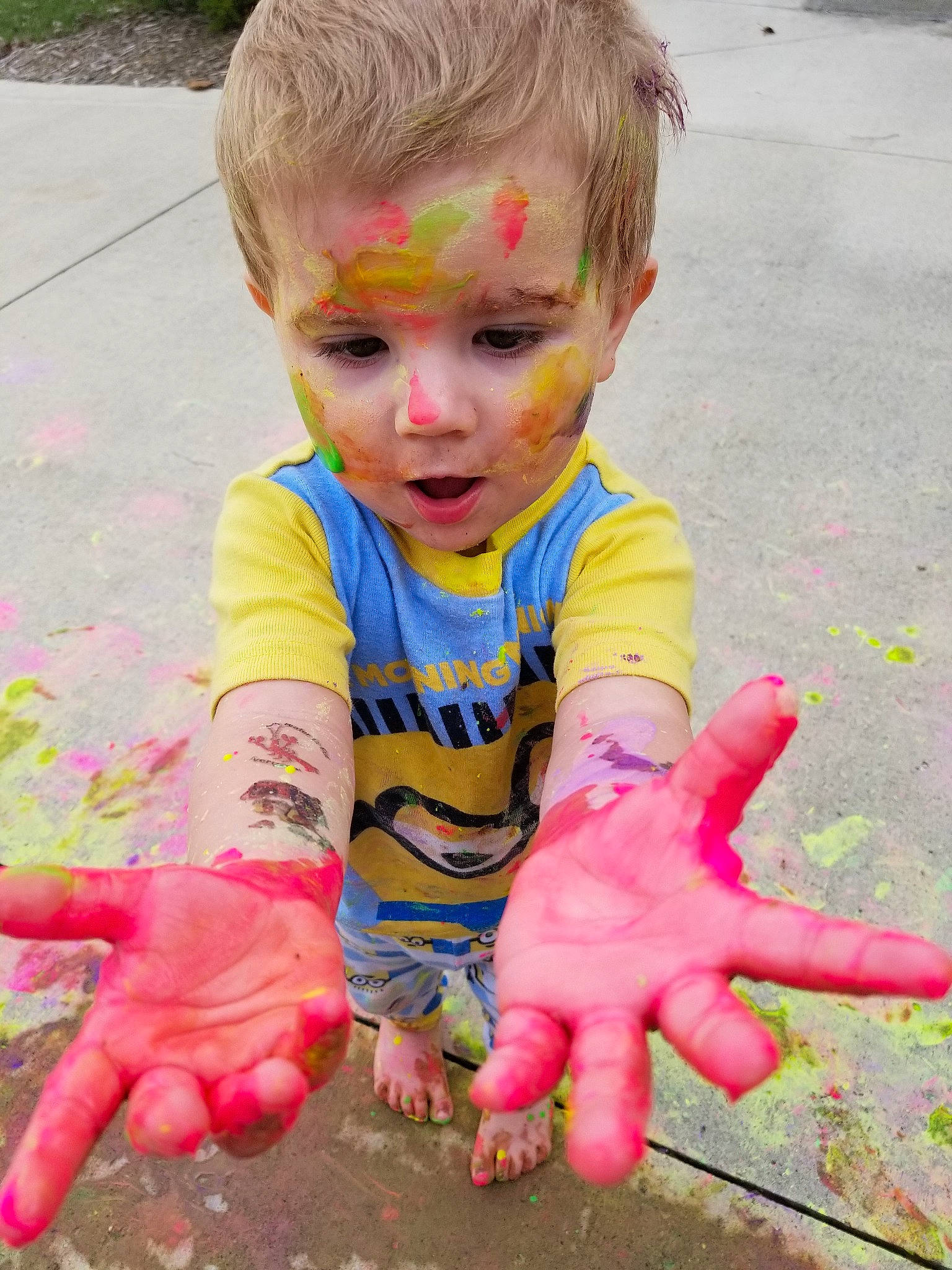 Roman joined the competition — help win amazing prizes! child, finger, fun, girl, hand, infant, person, pink, play, skin, toddler, yellow