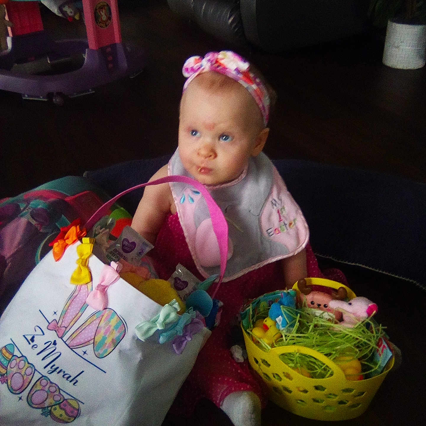 Zemyrah is registered to the contest to win money with this photo: accessories, baby, bag, basket, bonnet, clothing, couch, cream, dessert, face, food, furniture, handbag, hat, head, person, photography, portrait, sweets, toy