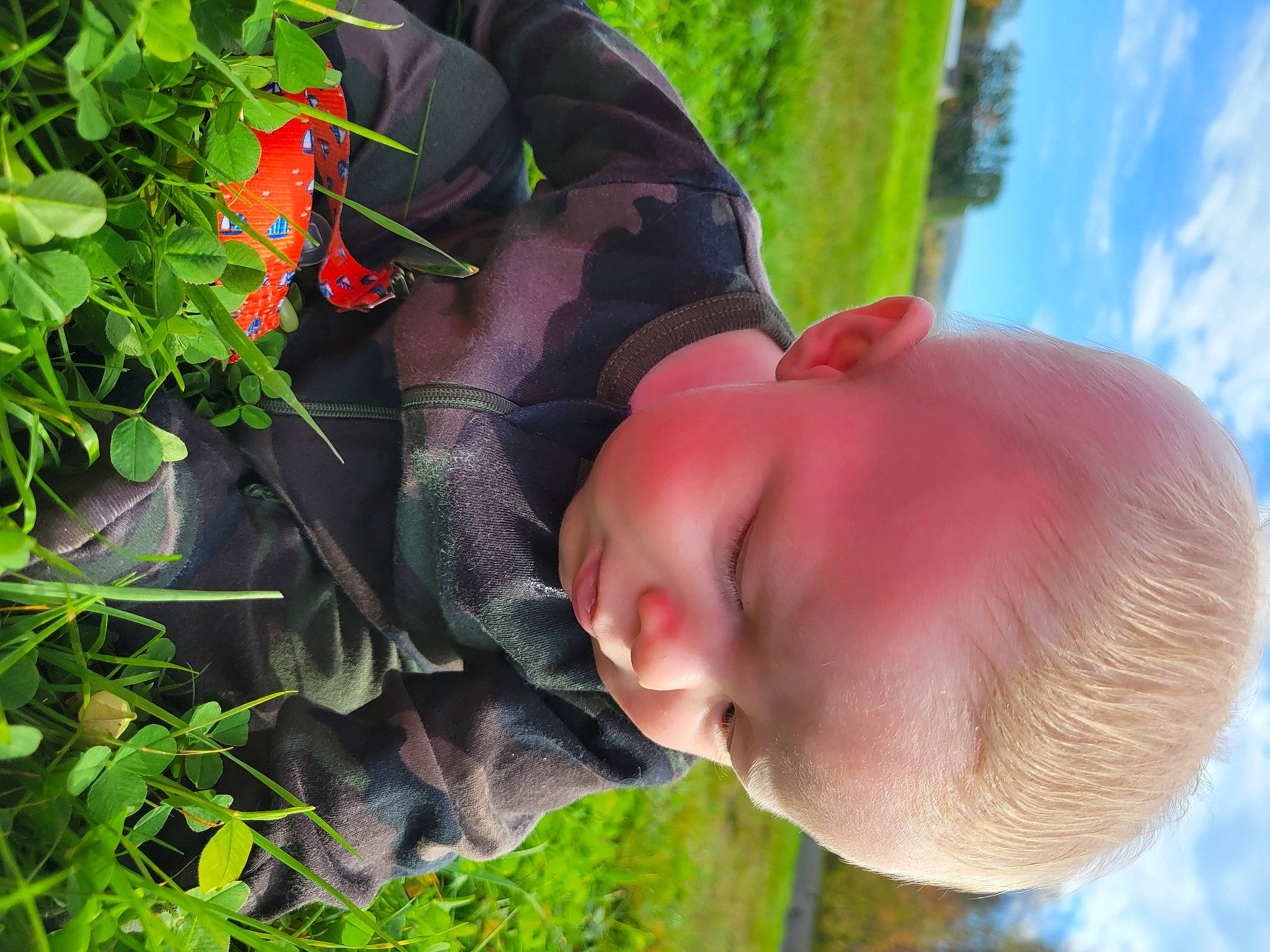 Logan joined the competition — help win amazing prizes! baby, child, cloud, eyewear, fun, grass, green, happy, headgear, leaf, leisure, nature, organism, people_in_nature, person, plant, sky, smile, spring, toddler