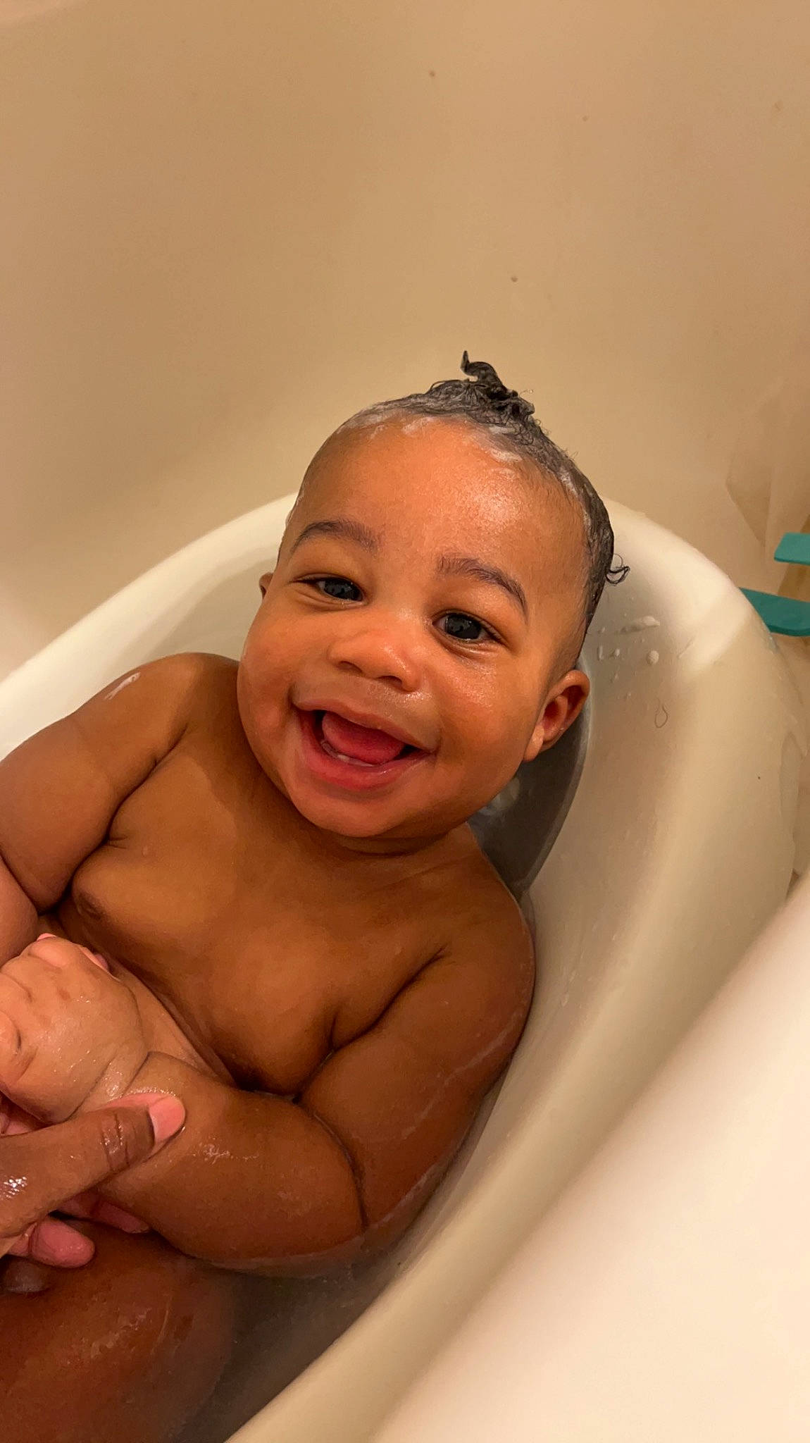 Kayson joined the competition — help win amazing prizes! arm, baby_bathing, cheek, chin, ear, eye, eyebrow, forehead, hair, hairstyle, head, human_body, lip, mouth, neck, nose, person, shoulder, skin, smile