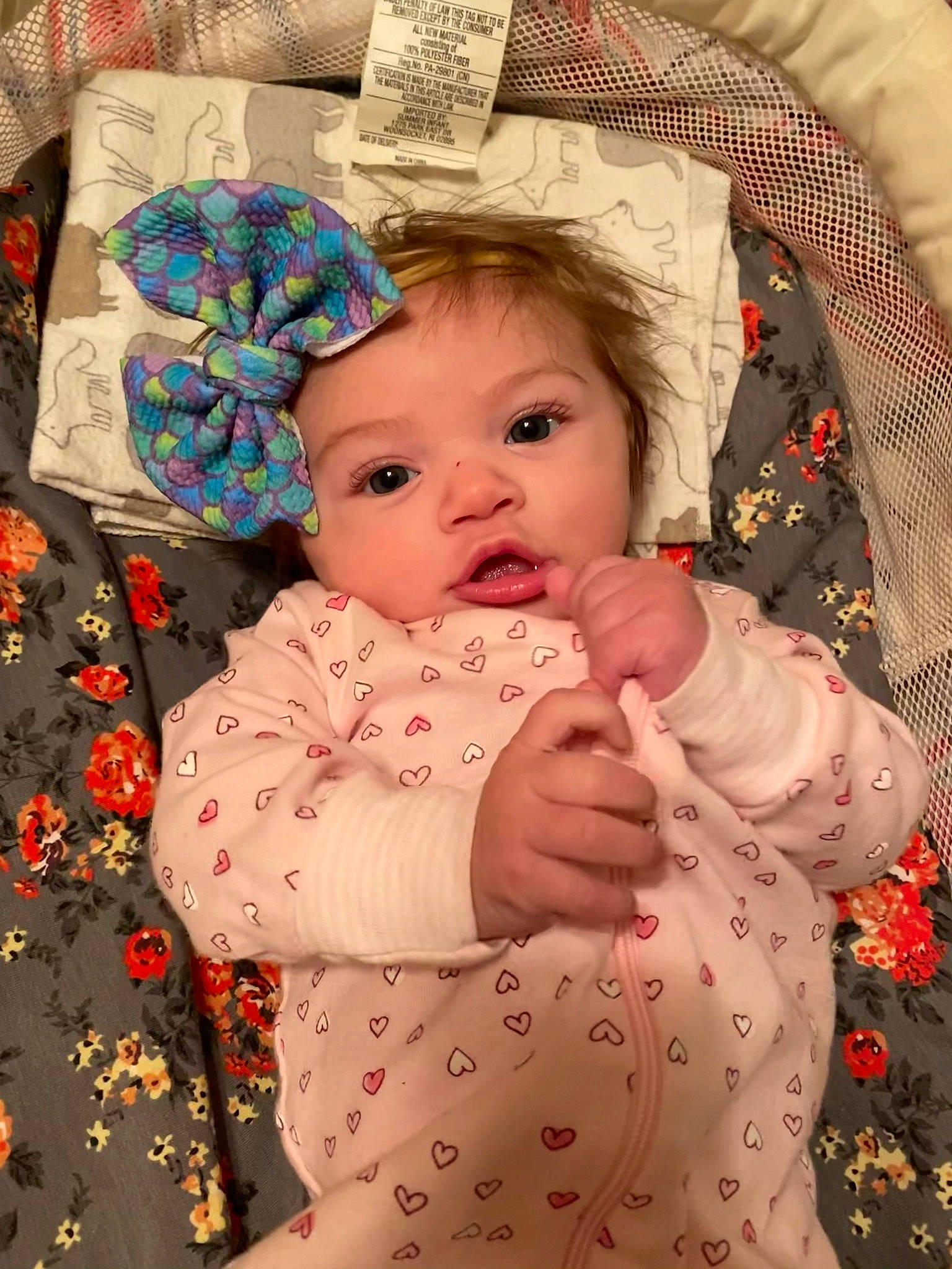 Heather joined the competition — help win amazing prizes! baby, baby_toddler_clothing, cheek, comfort, dress, eye, face, facial_expression, head, iris, lip, organ, outerwear, people, person, pink, product, skin, sleeve, textile