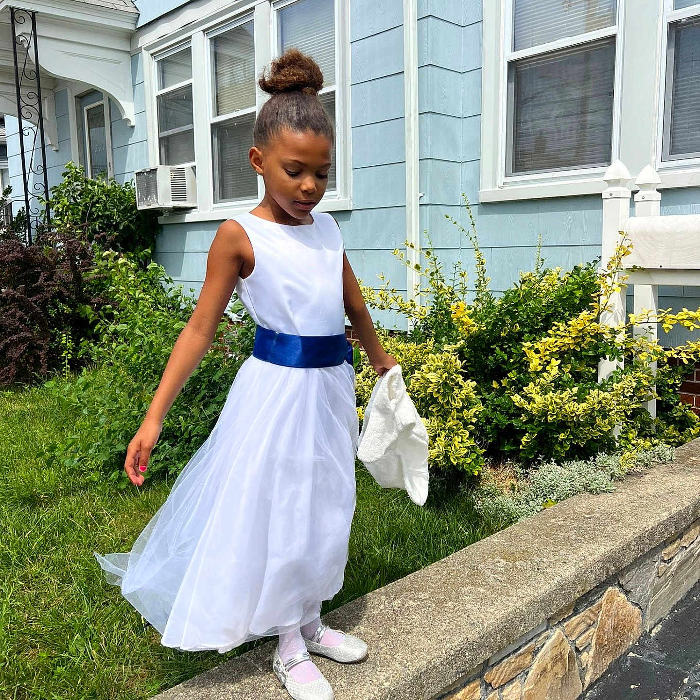 Isabelle joined the competition — help win amazing prizes! backyard, child, clothing, dress, face, female, head, jar, nature, outdoors, person, photography, plant, planter, portrait, pottedplant, pottery, sleeve, vase, yard