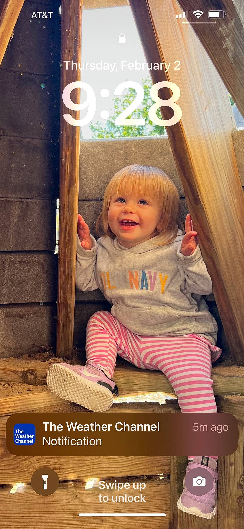 Nyla joined the competition — help win amazing prizes! baby_toddler_clothing, bangs, blond, brown_hair, cheek, child, face, fun, happy, hardwood, joy, magenta, person, play, portrait_photography, room, sitting, smile, sock, toddler