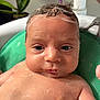 Jayce is registered to the contest to win money with this photo: baby, bath, soap, water, skin, head, face, eyes, expression, child, wet, hand, green, infant, toddler, portrait, closeup, bathroom, clean, comfort