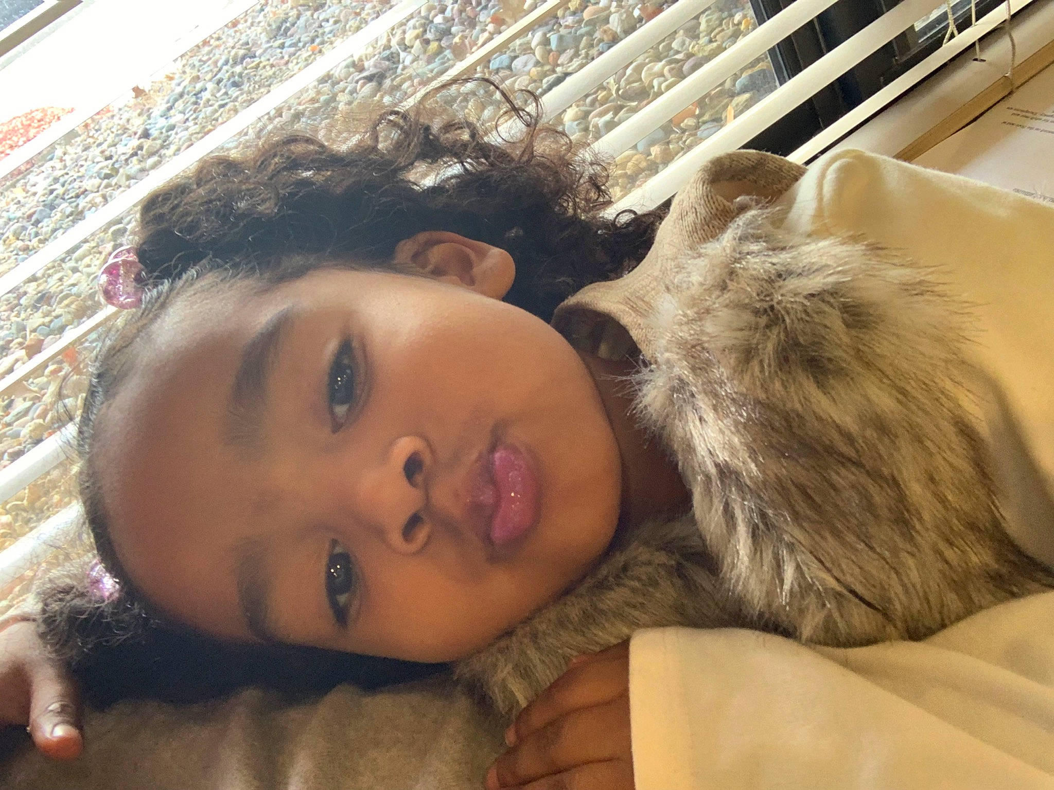 Anyla is registered to the contest to win money with this photo: baby, child, ear, eye, face, fawn, head, nap, nose, person, skin