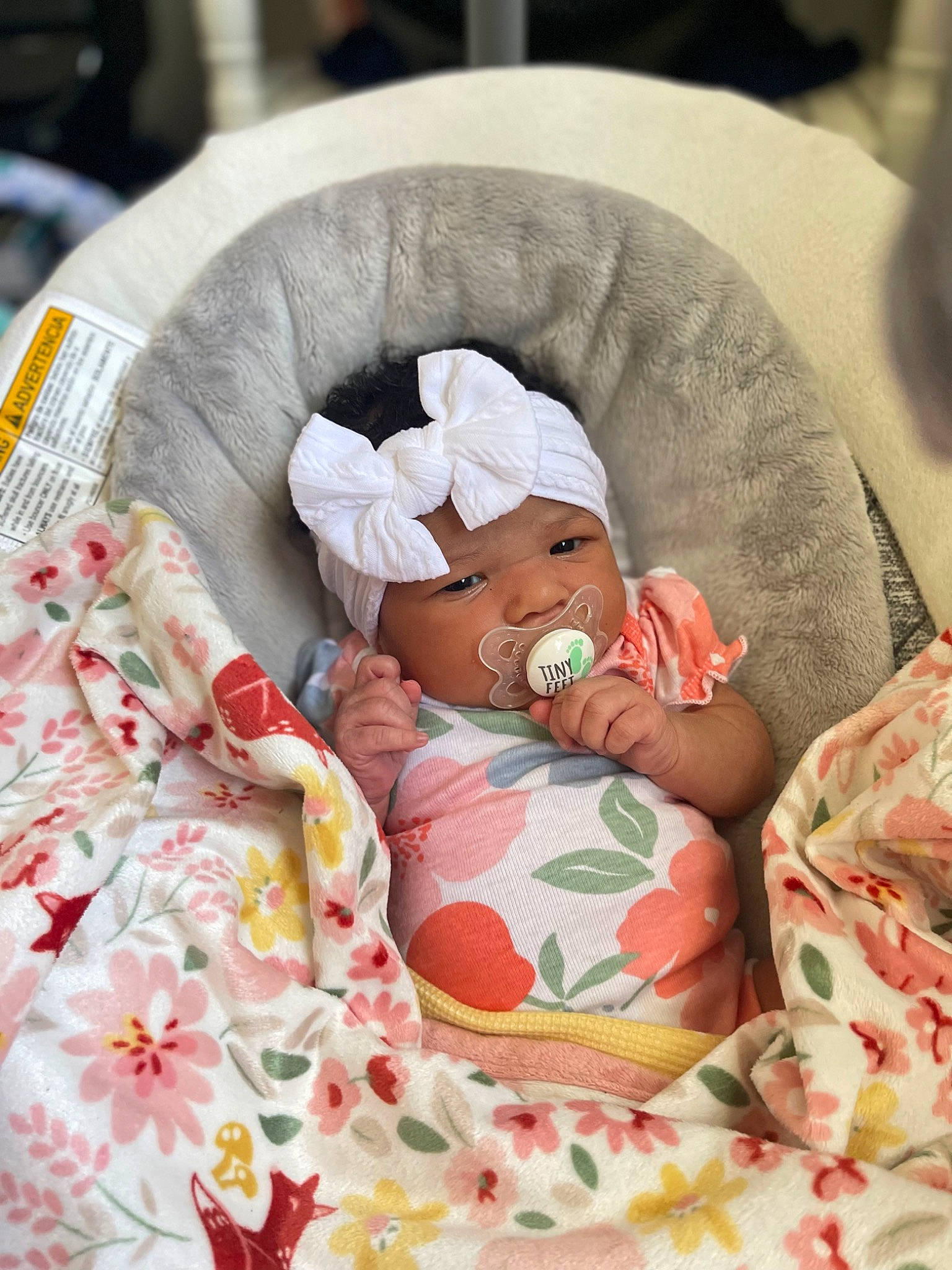 Serenity is registered to the contest to win money with this photo: baby, baby_products, baby_safety, baby_sleeping, baby_toddler_clothing, bed_sheet, bedding, bedtime, blanket, child, comfort, head, headwear, linens, nap, pattern, peach, person, room, sleep