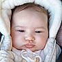 Nour participe au concours pour gagner de l'argent avec cette photo : baby, pacifier, hood, jacket, clothing, face, infant, child, cute, warm, soft, bundle, closeup, portrait, expressionless, indoors, skin, young, small, cozy