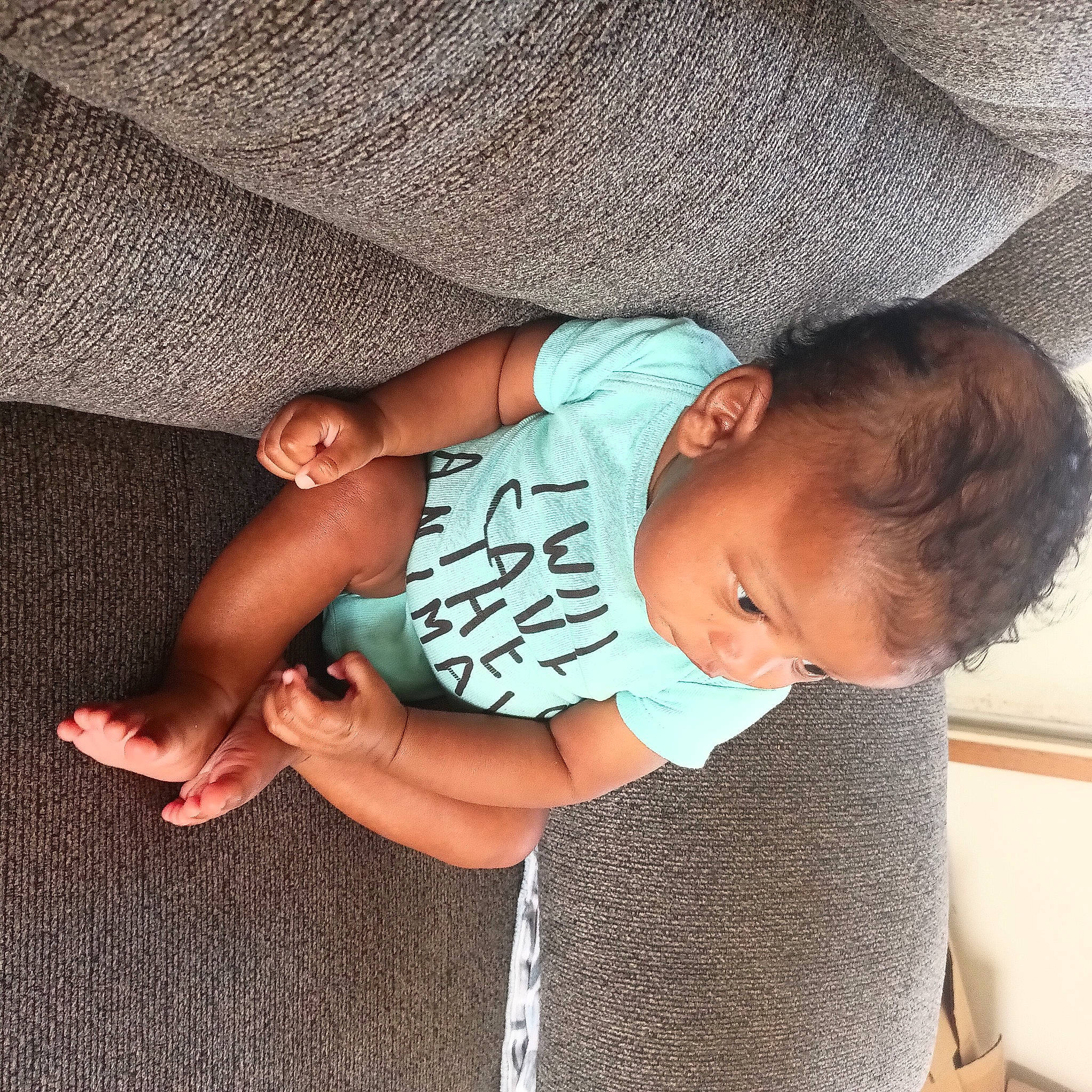 Gideon joined the competition — help win amazing prizes! baby, baby_toddler_clothing, child, comfort, elbow, eye, finger, gesture, hand, happy, head, joint, mammal, nail, person, skin, sleeve, t_shirt, thumb, toddler