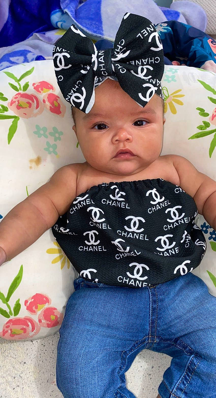 Mariah joined the competition — help win amazing prizes! baby, baby_products, baby_toddler_clothing, baseball_cap, beauty, cap, cheek, child, clothing, denim, happy, hat, headgear, headwear, jeans, pattern, person, skin, sleeve, sun_hat