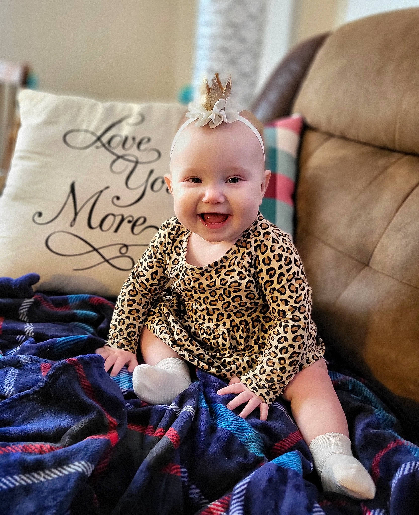 Veda joined the competition — help win amazing prizes! baby, baby_toddler_clothing, child, couch, electric_blue, event, fashion_accessory, hairstyle, happy, headband, headpiece, jewellery, joy, magenta, pattern, person, purple, room, sitting, sleeve