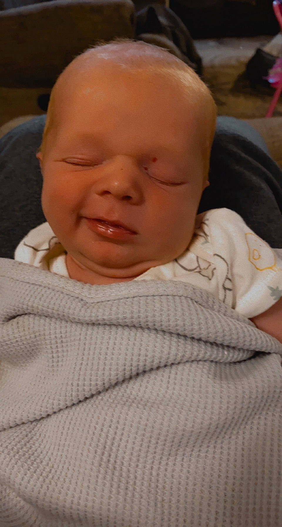 Shepherd is registered to the contest to win money with this photo: baby, baby_toddler_clothing, bedtime, cheek, chin, comfort, eyebrow, forehead, linens, mammal, mouth, neck, nose, person, room, skin, sleeve, smile, textile, toddler