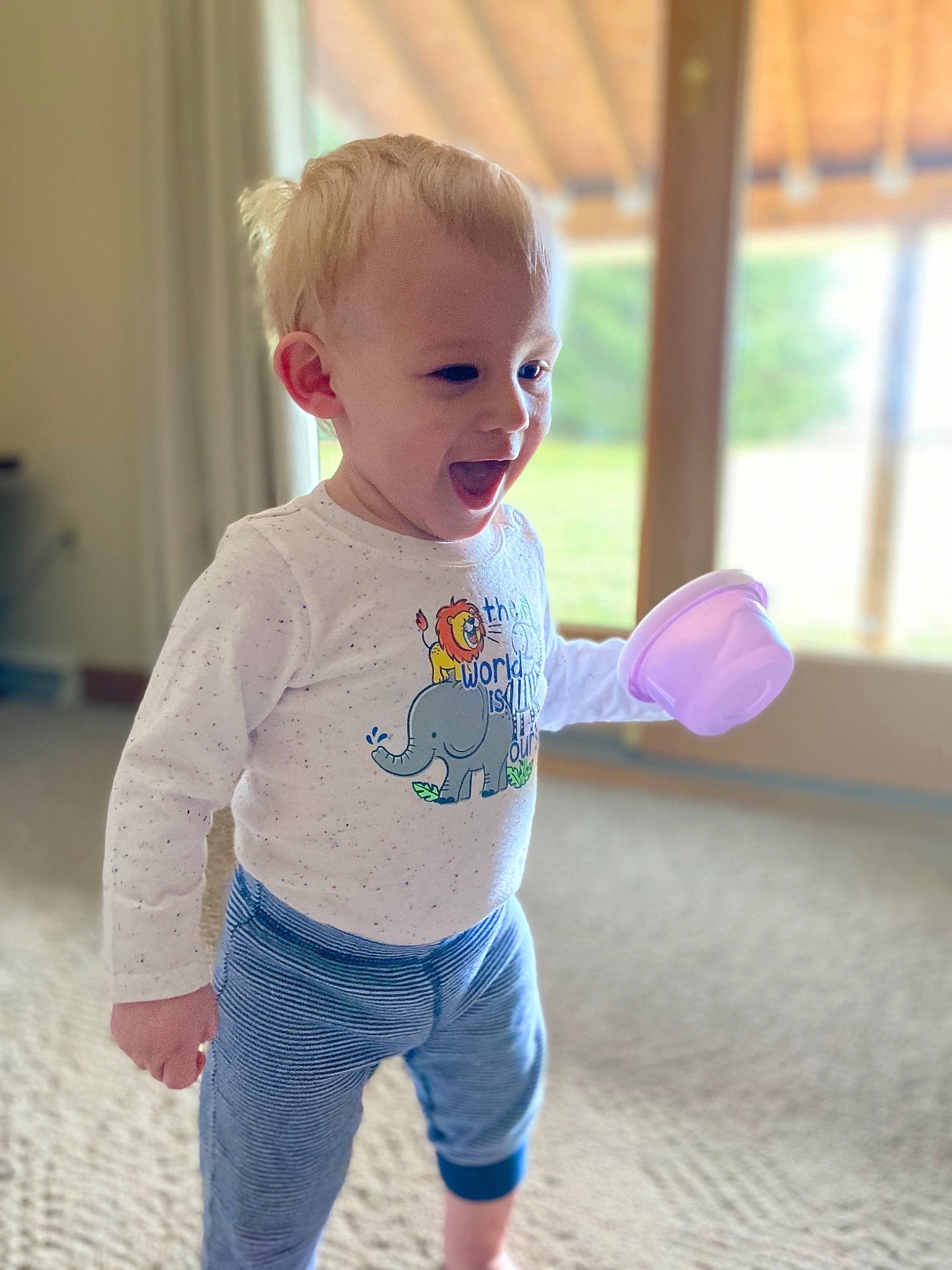 Isaac joined the competition — help win amazing prizes! baby, baby_toddler_clothing, beauty, cheek, child, joint, person, pink, play, shoulder, skin, sleeve, smile, standing, t_shirt, toddler, vacation