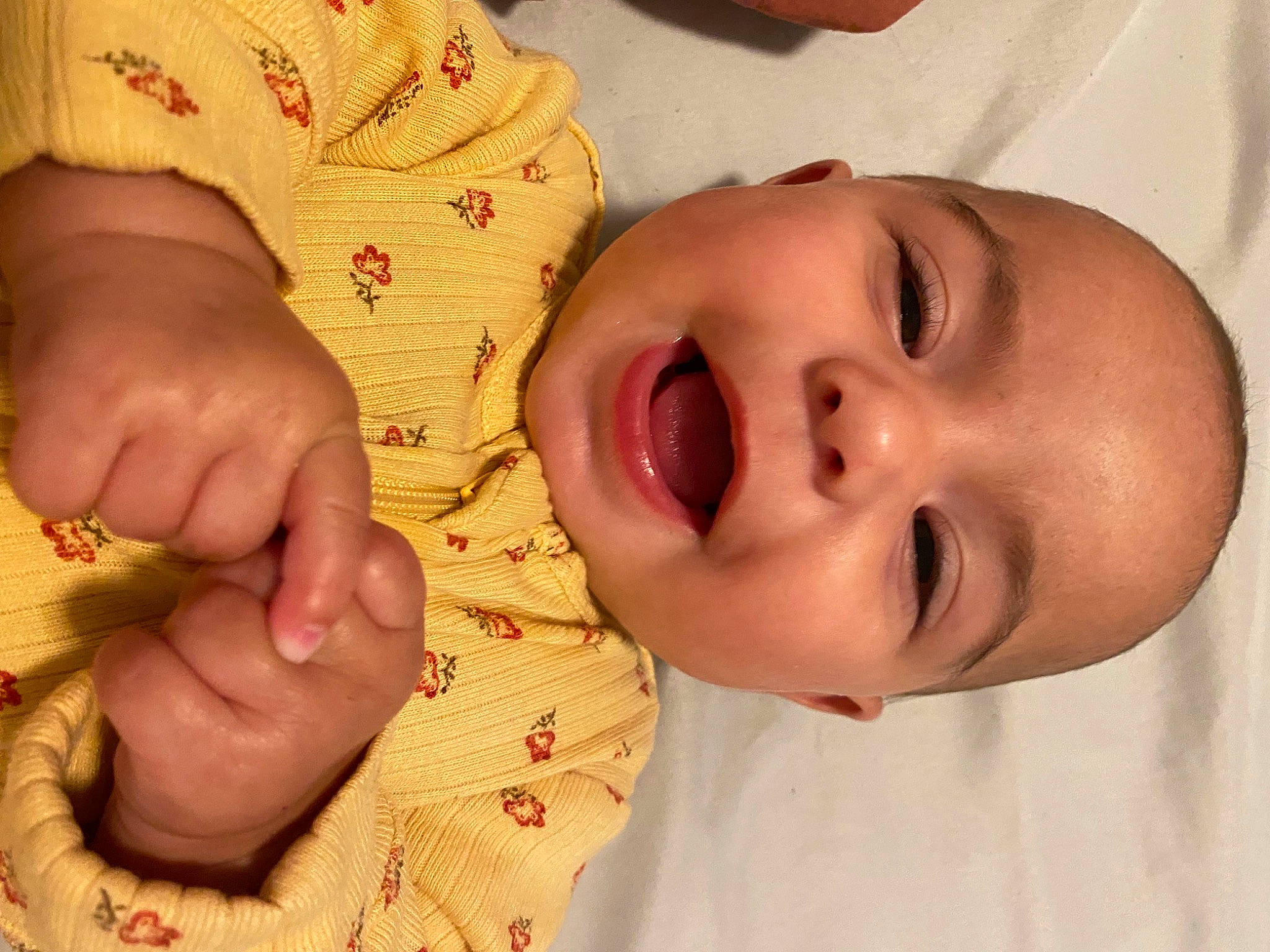 Roselynn joined the competition — help win amazing prizes! arm, baby, baby_toddler_clothing, cheek, eyelash, facial_expression, finger, gesture, hand, human, human_body, lip, mouth, nose, person, product, skin, sleeve, smile, textile